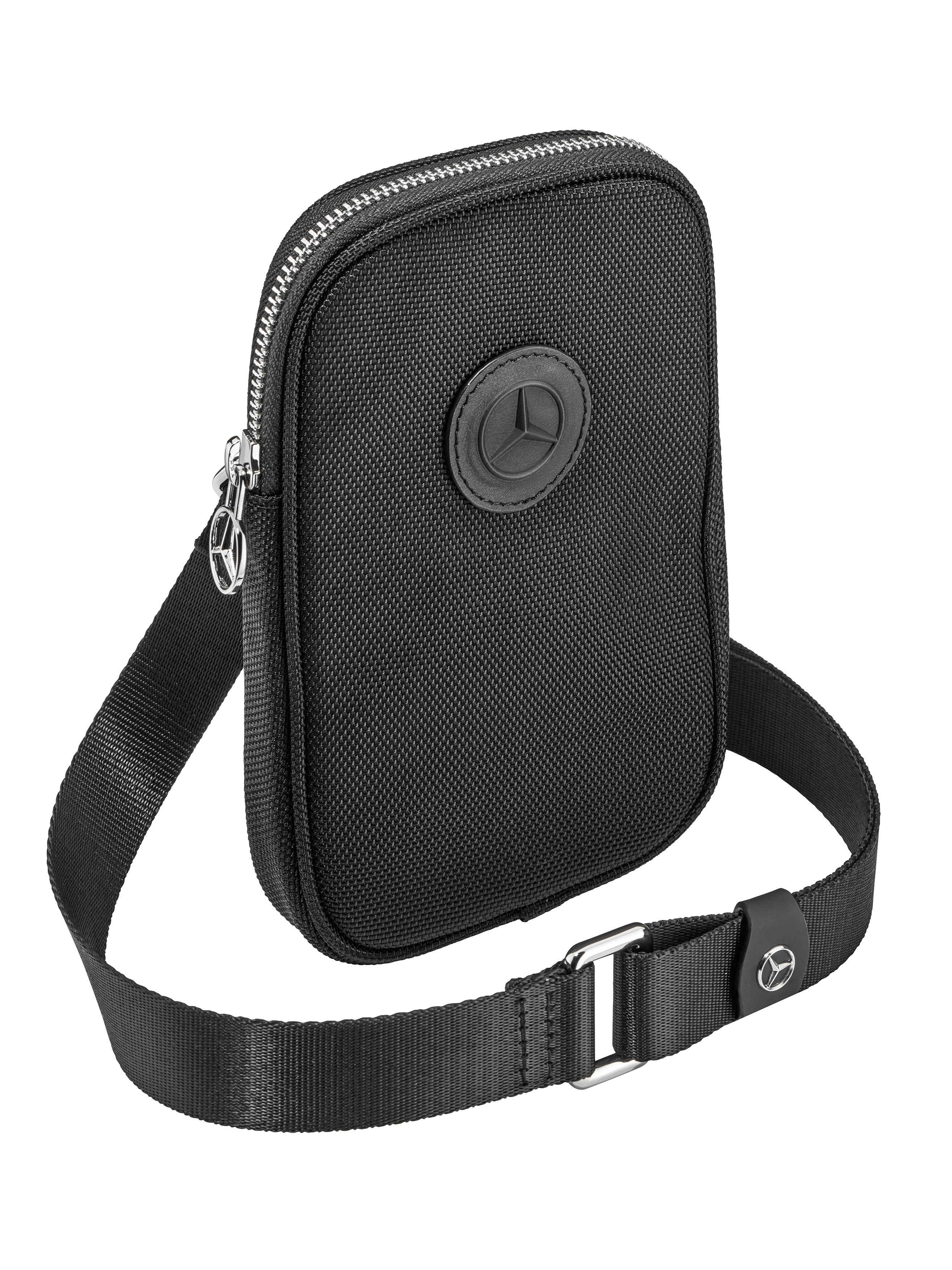 Torebka na telefon komórkowy - czerń, poliamid (z recyklingu) / poliester (z recyklingu)