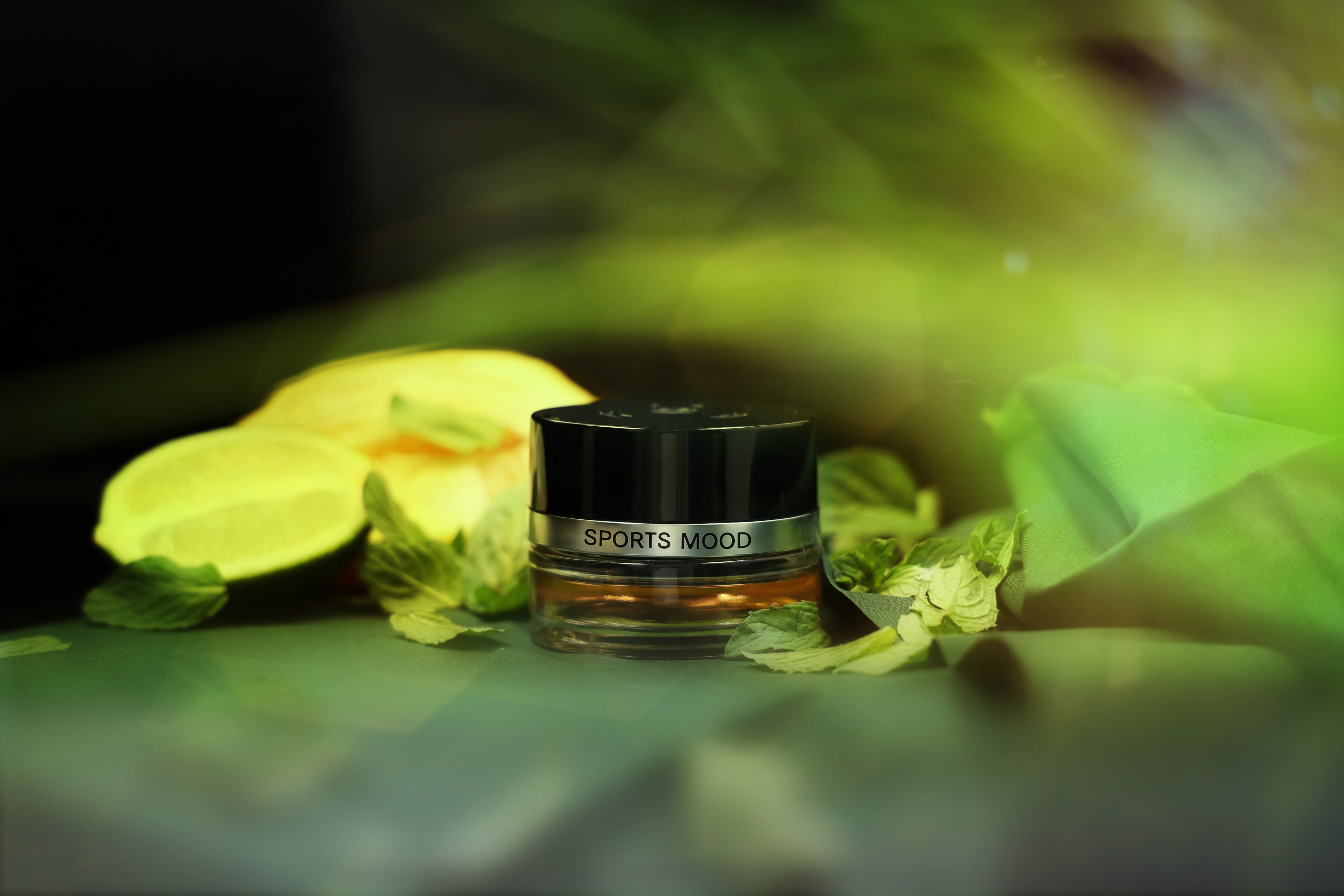 Flakon, SPORTS MOOD - transparent / schwarz, Glas, 15 ml