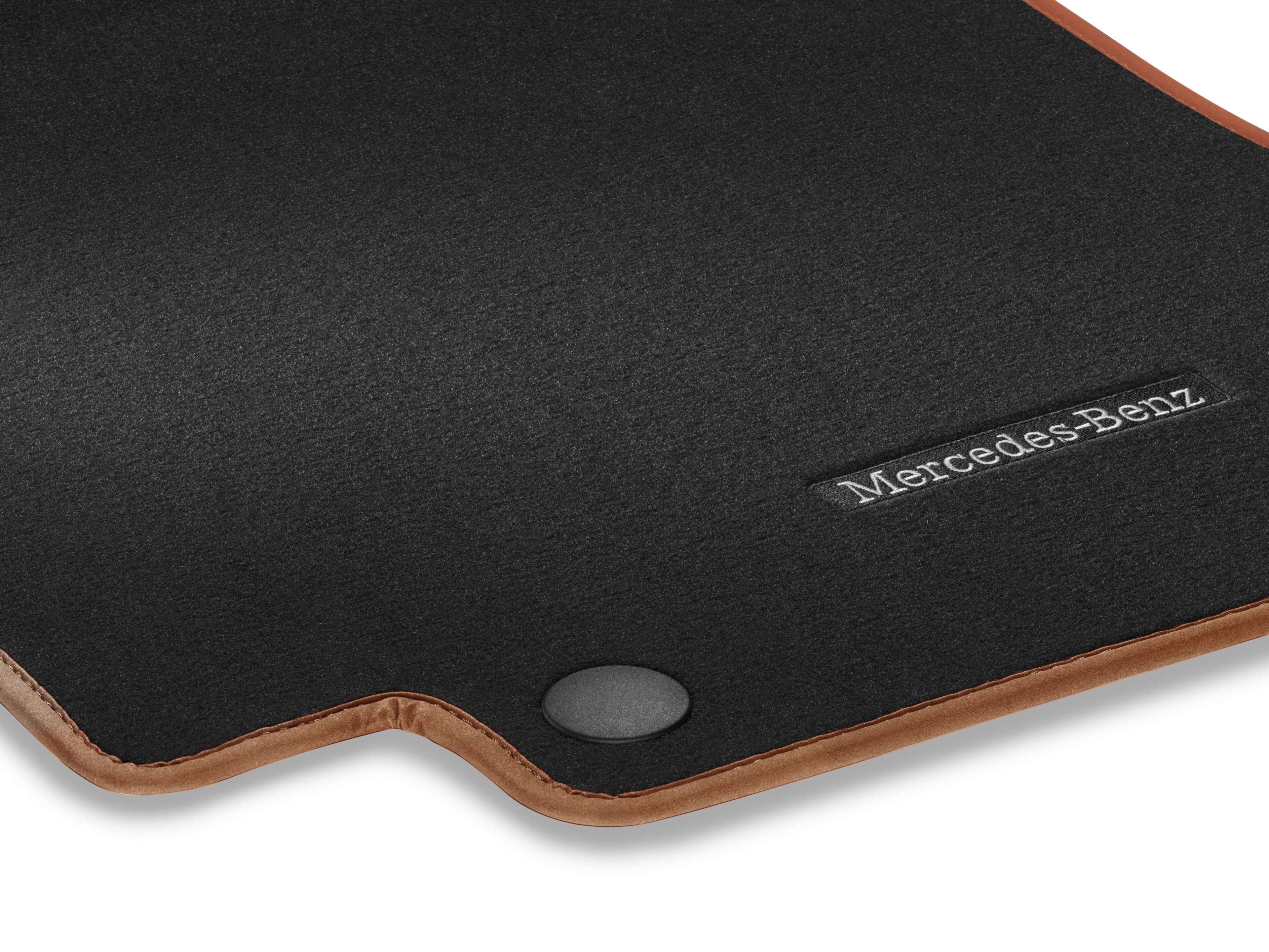 Maty welurowe CLASSIC, Zestaw, 4-częściowy - kierownica z lewej strony, czerń, Obramowanie beechbrown