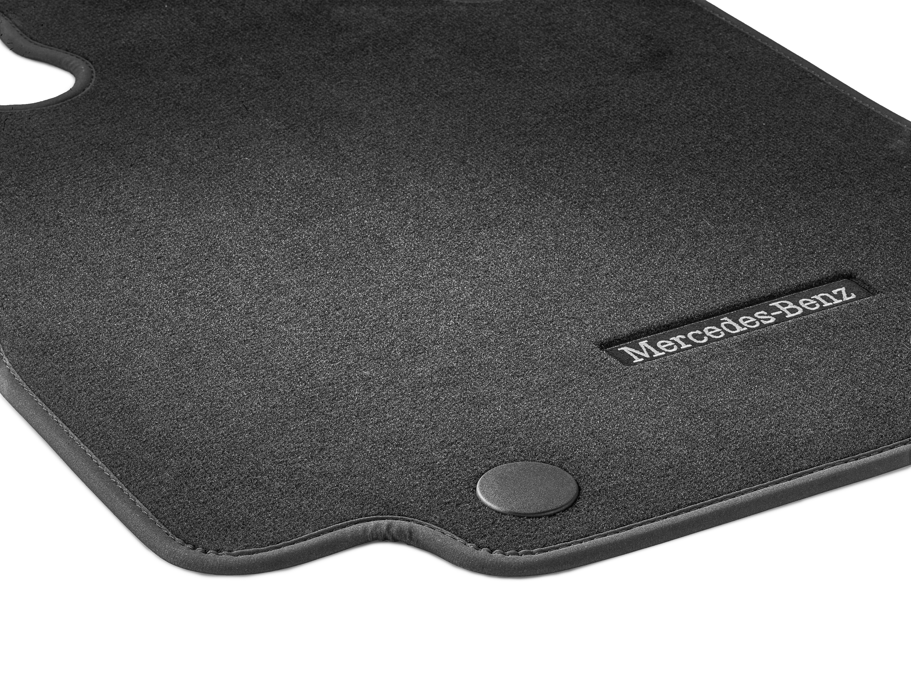 Maty welurowe CLASSIC, Zestaw, 4-częściowy - kierownica z lewej strony, czerń