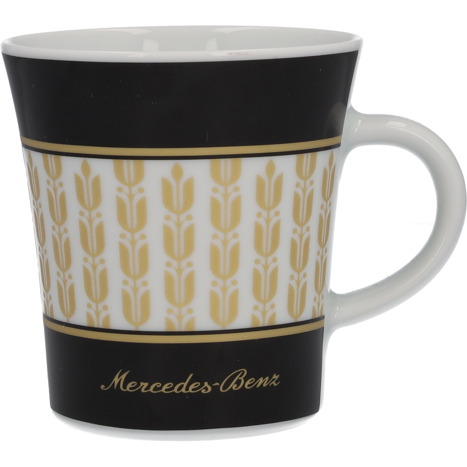 Kubek do kawy - czerń / biały / złoty, porcelana, 300 ml, Kahla