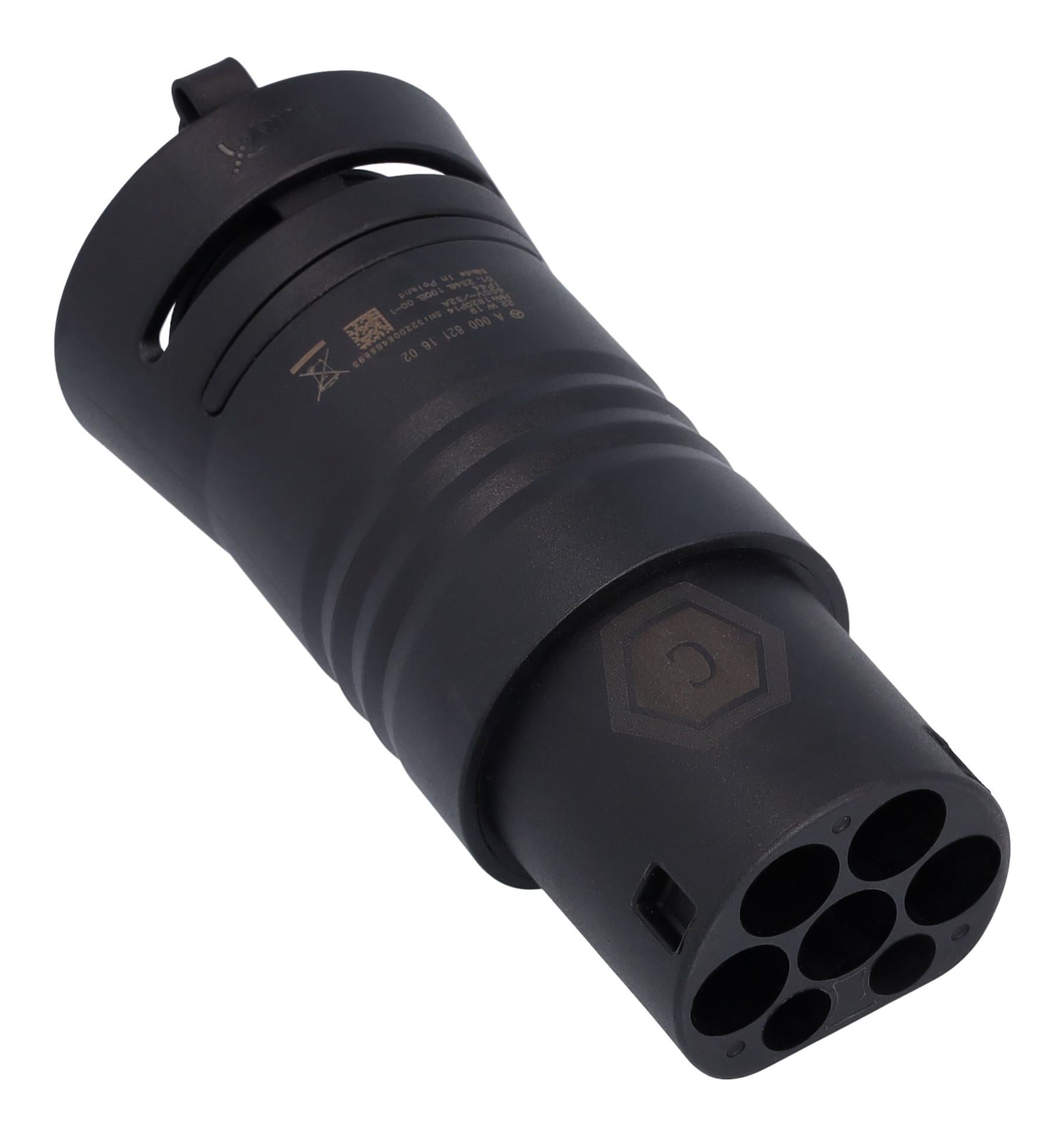 Elastyczny system ładowania Pro, Adapter, Typ 2 - tworzywo sztuczne, czerń, kierownica z lewej/prawej strony