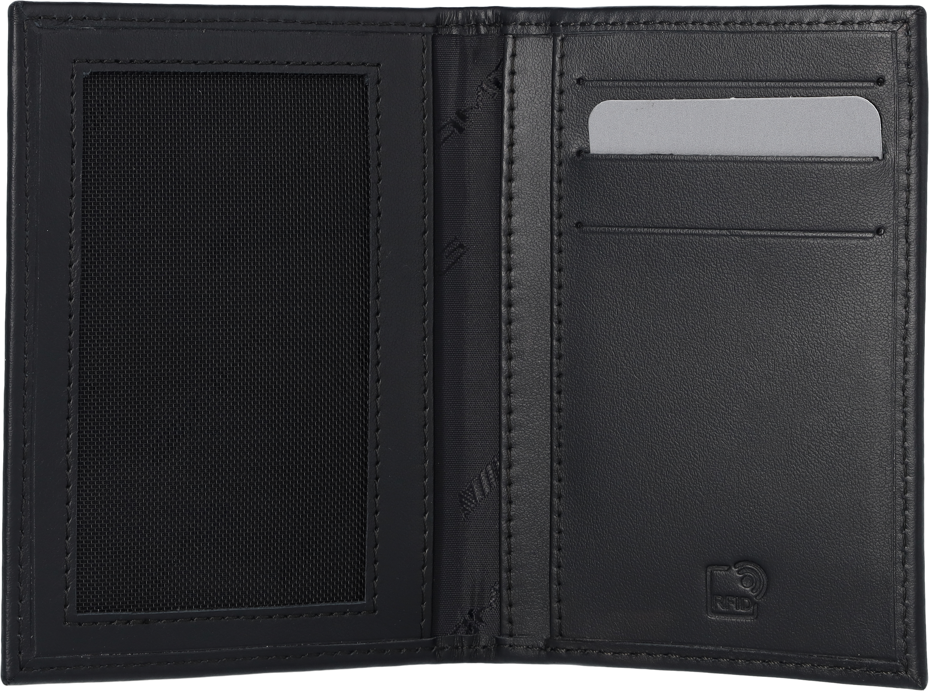 AMG Fahrzeugscheinmäppchen - schwarz, Rindleder