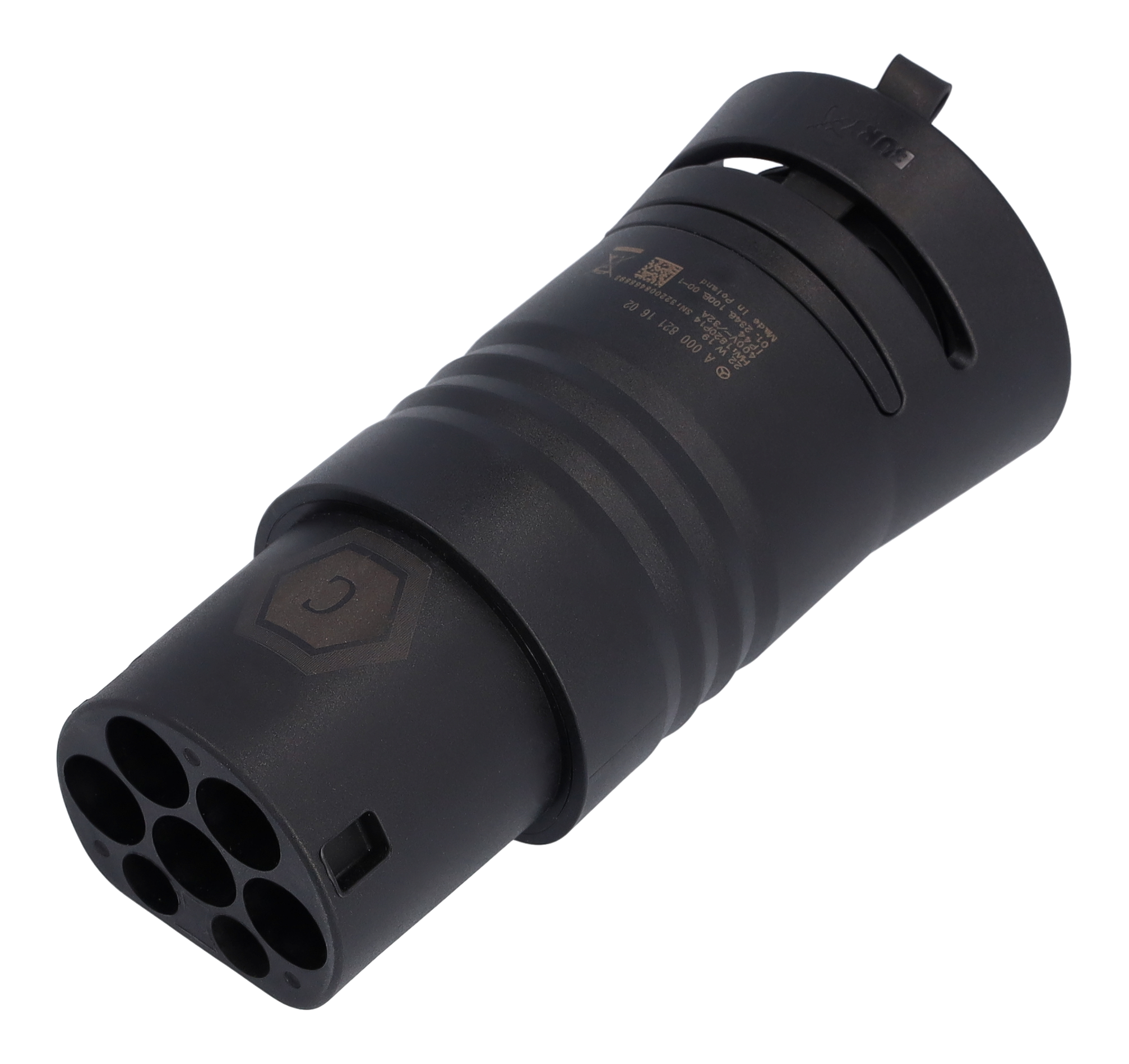 Elastyczny system ładowania Pro, Adapter, Typ 2 - tworzywo sztuczne, czerń, kierownica z lewej/prawej strony