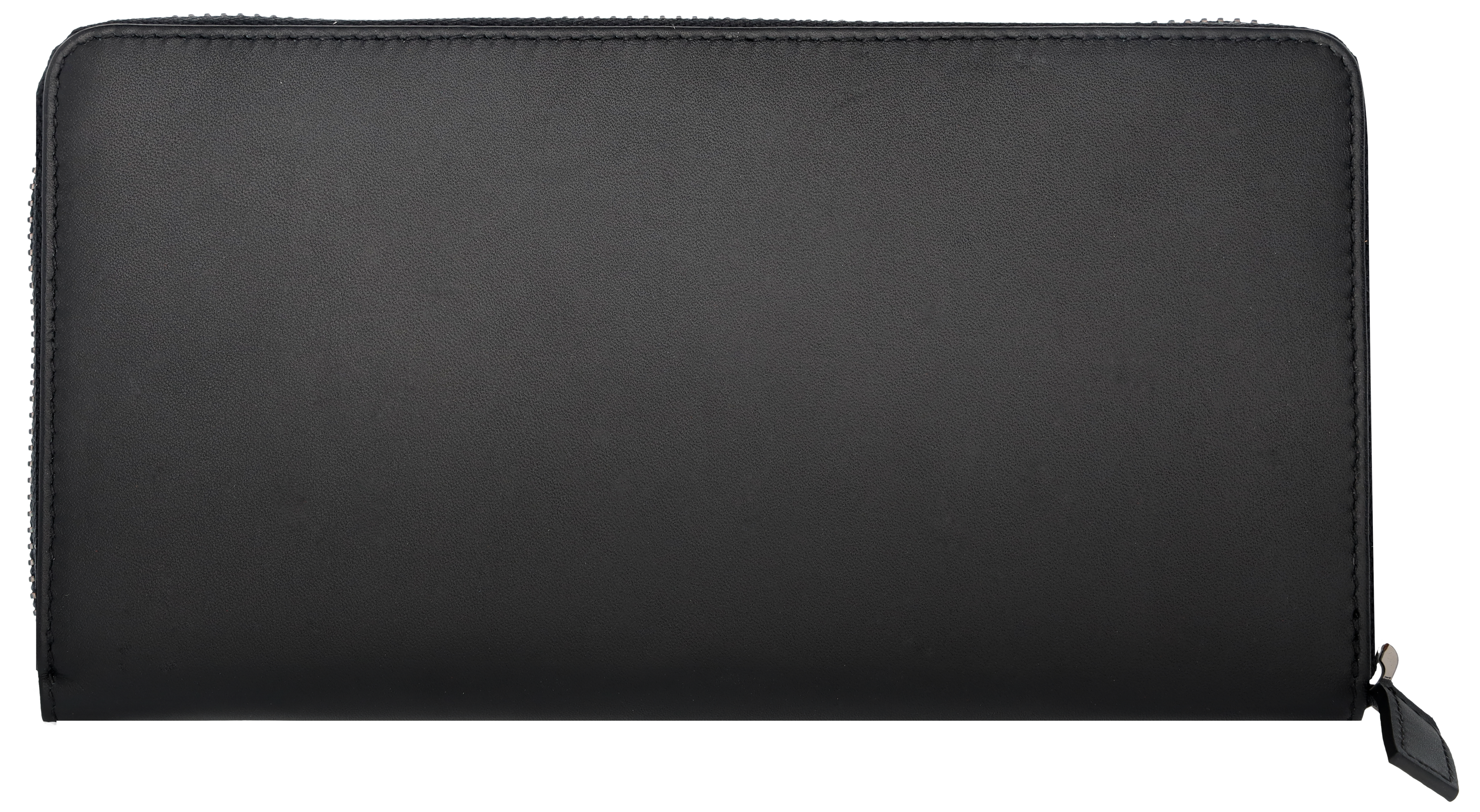 Portfel damski AMG - czerń, skóra bydlęca / poliester