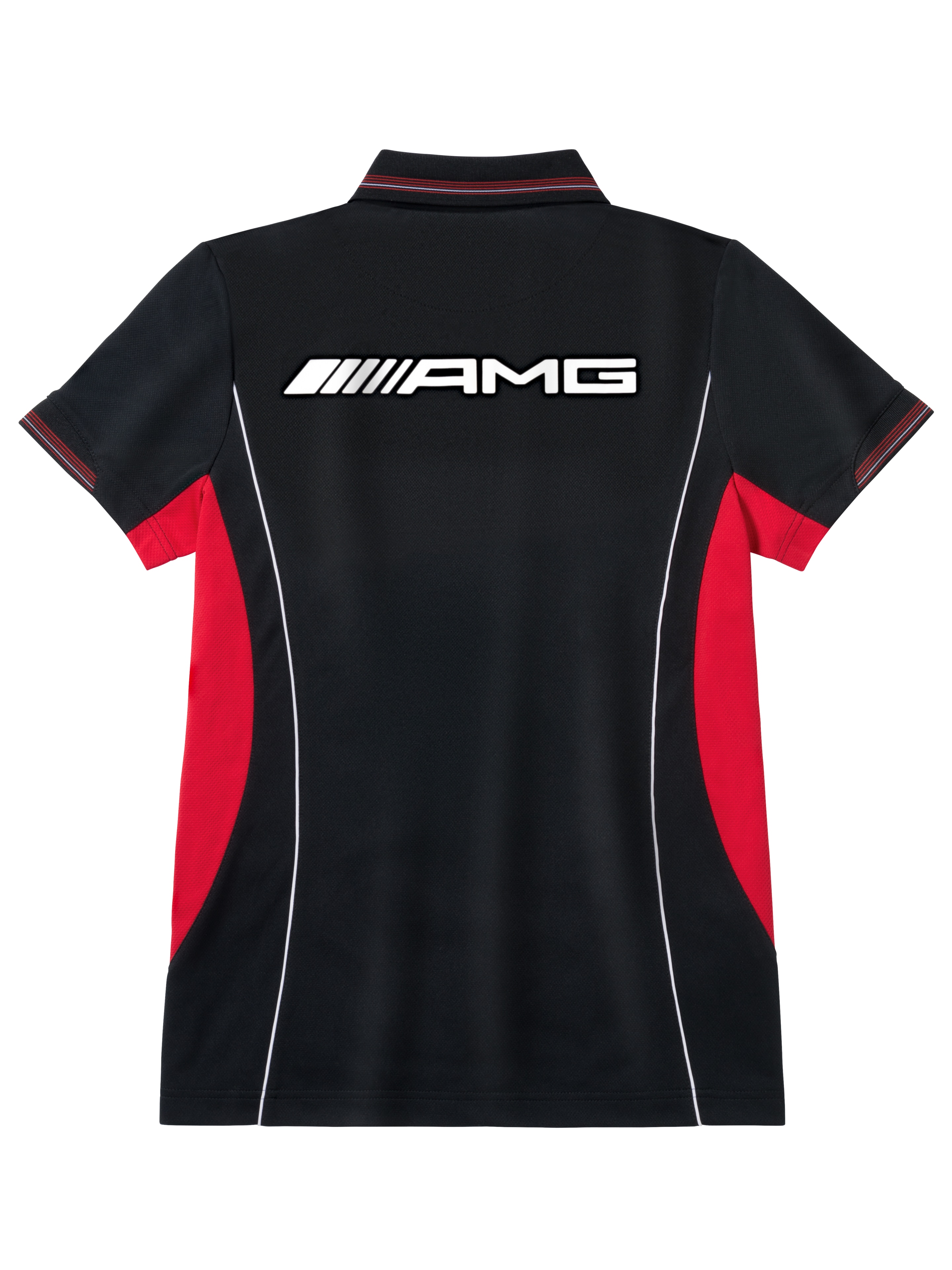AMG Funktionspoloshirt Herren - schwarz / rot, M