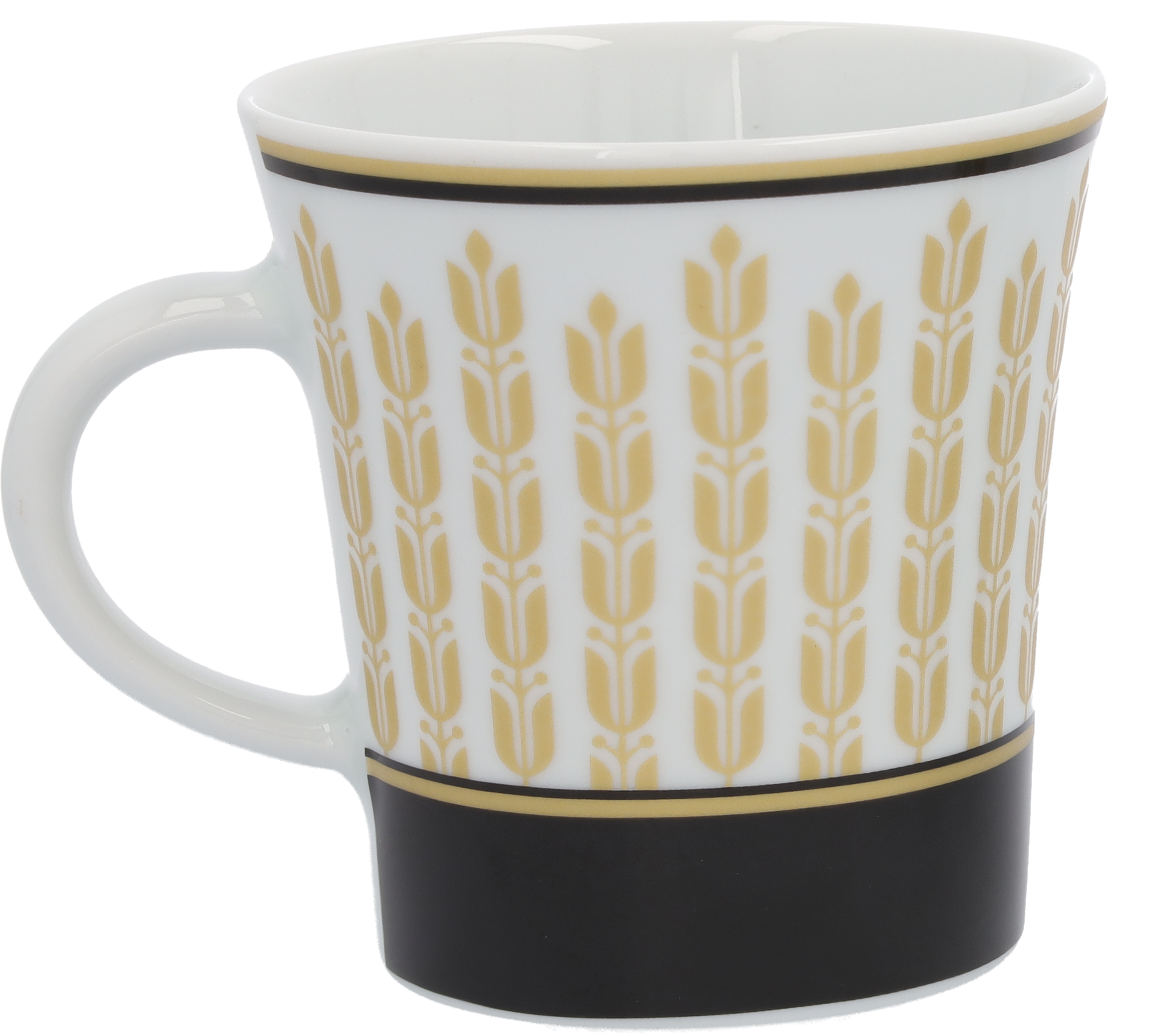 Kubek do kawy - czerń / biały / złoty, porcelana, 300 ml, Kahla