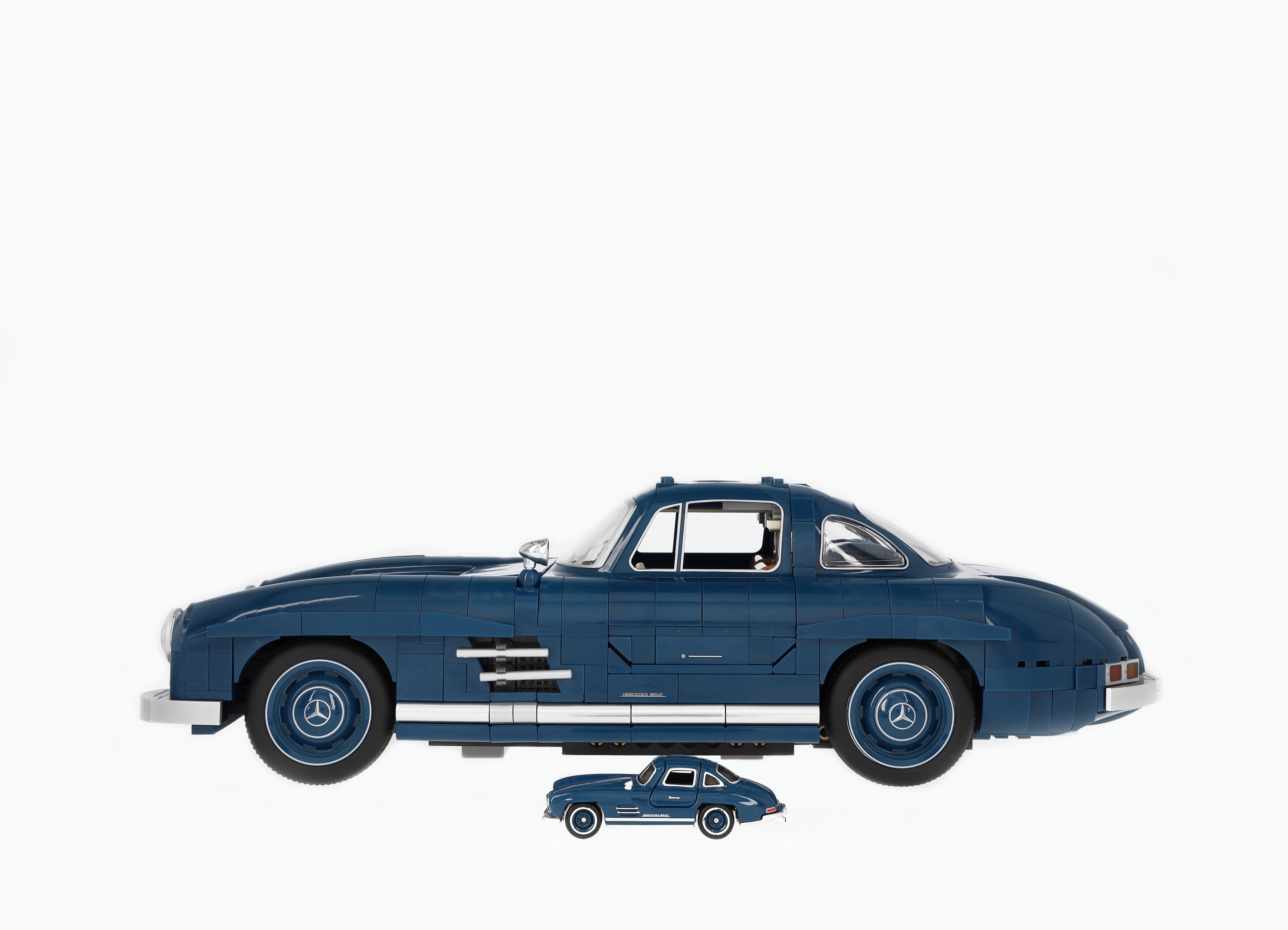 300 SL W 198 (1954-1957), Element zaciskowy do modelu - niebieski, Mattel, 1:12