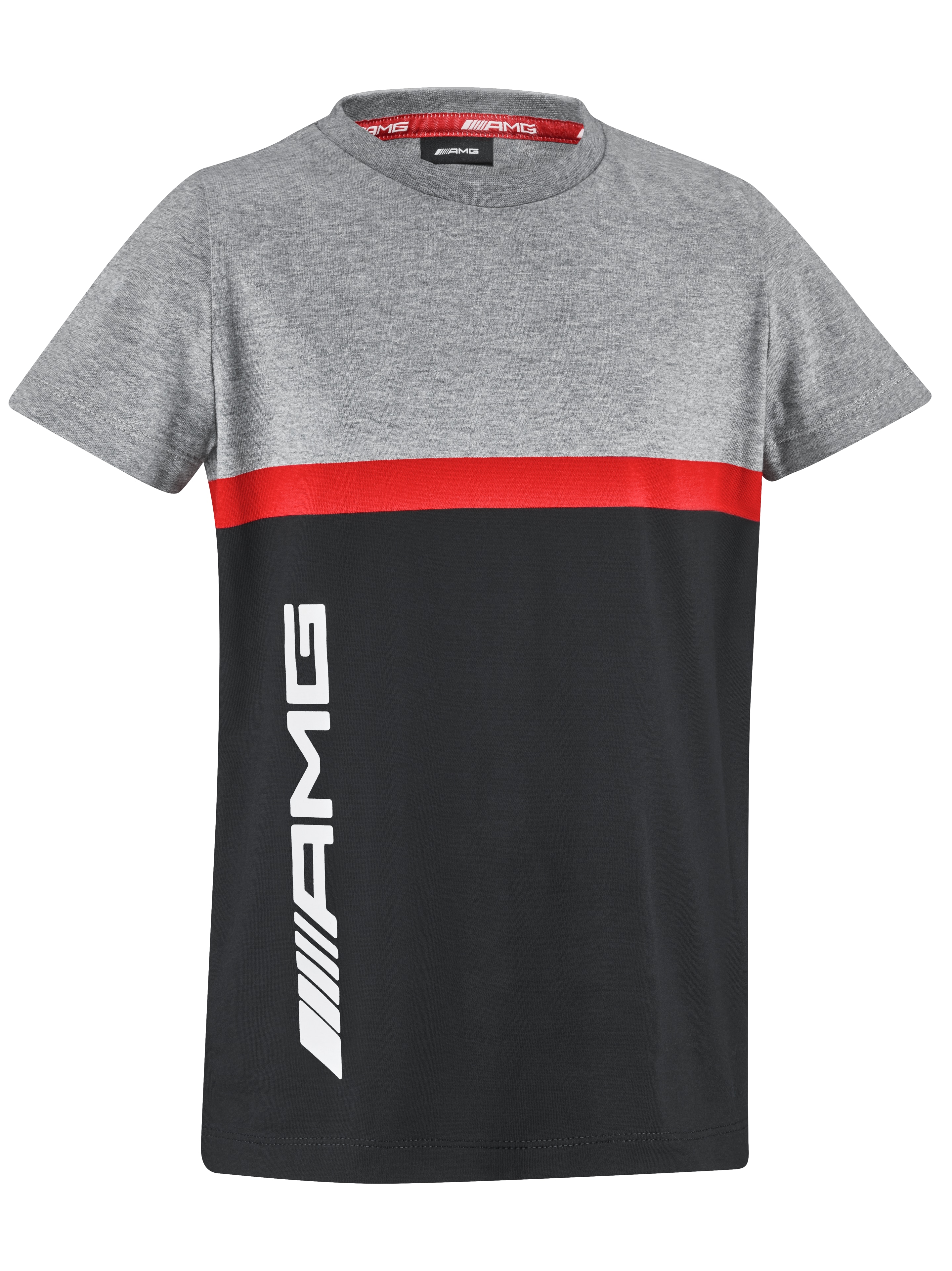 AMG T-Shirt Kinder - schwarz / grau / rot, 152 / 158