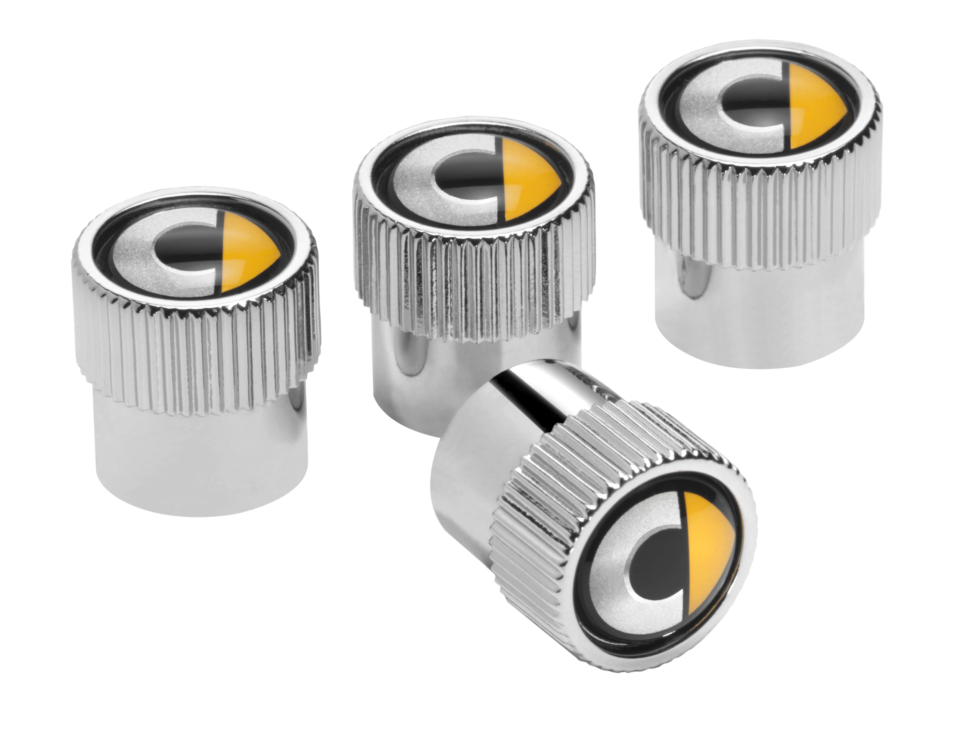 Ventilzierkappe, Set, 4-teilig, smart - Kunststoff, chrom