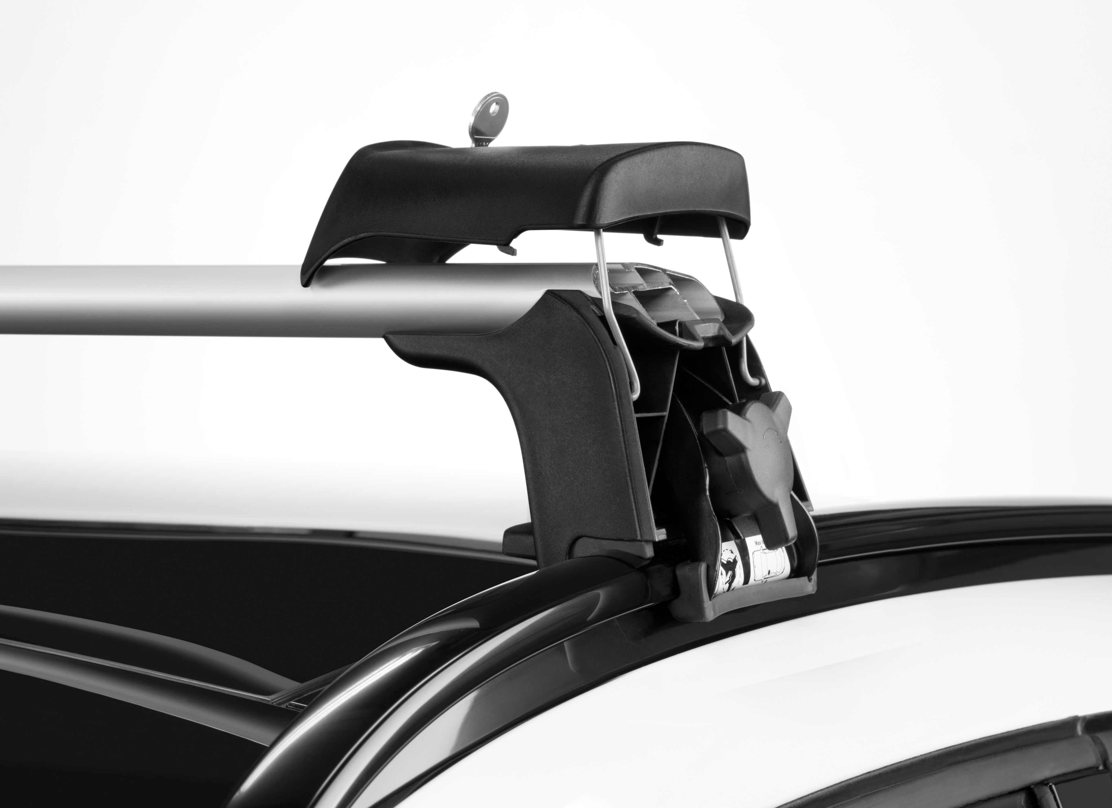 Bagażnik relingowy, Zestaw 2-częściowy - aluminium, czarnosrebrny