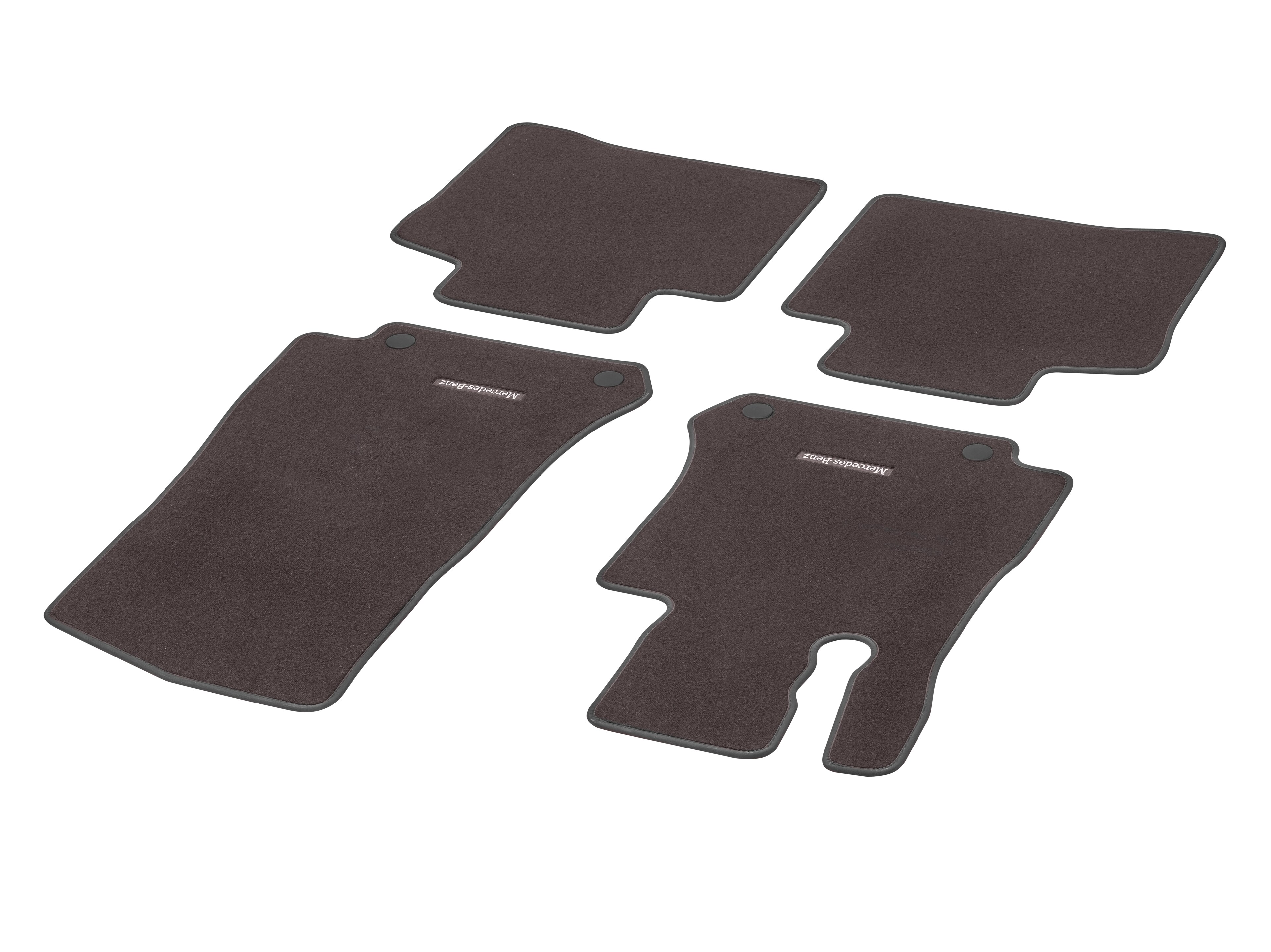 Maty welurowe CLASSIC, Zestaw, 4-częściowy - kierownica z lewej strony, brąz espresso