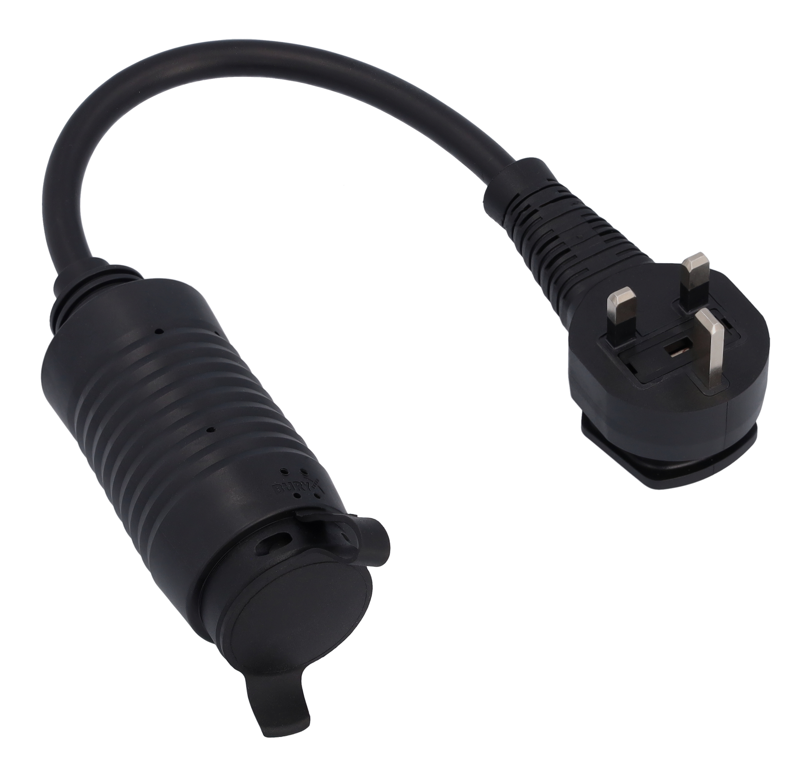 Elastyczny system ładowania Pro, Adapter, Typ G (UK) - tworzywo sztuczne, czerń, kierownica z lewej/prawej strony