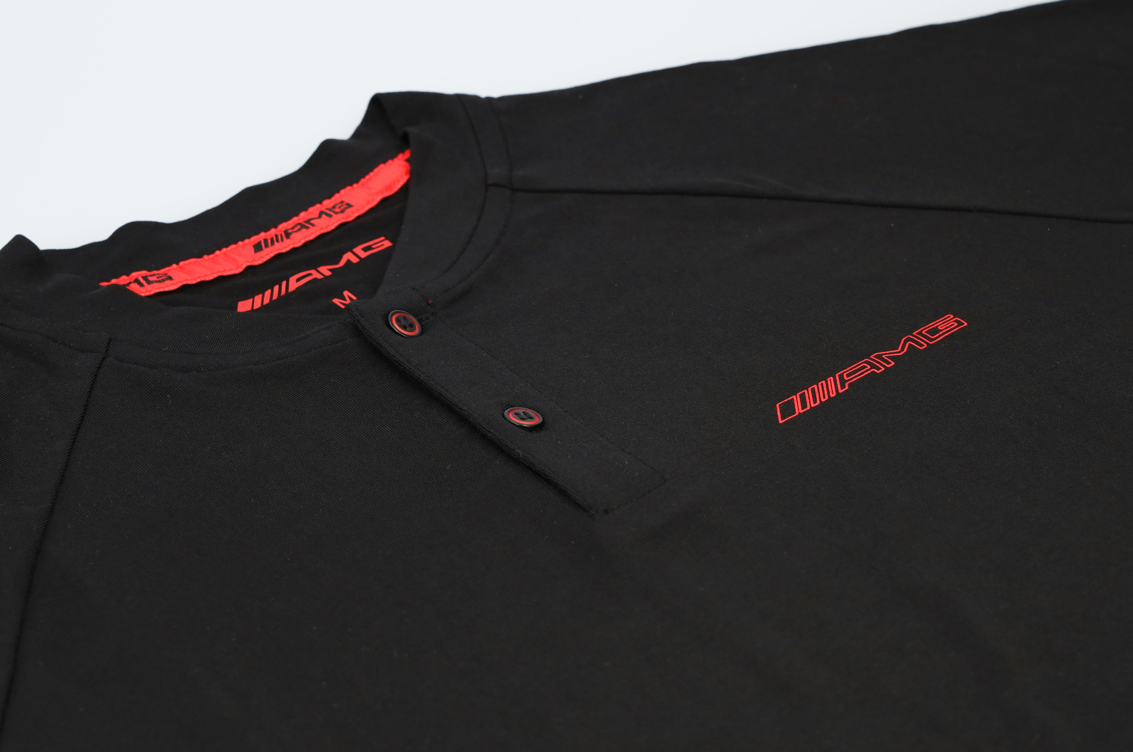 AMG Poloshirt Herren - schwarz / rot, M