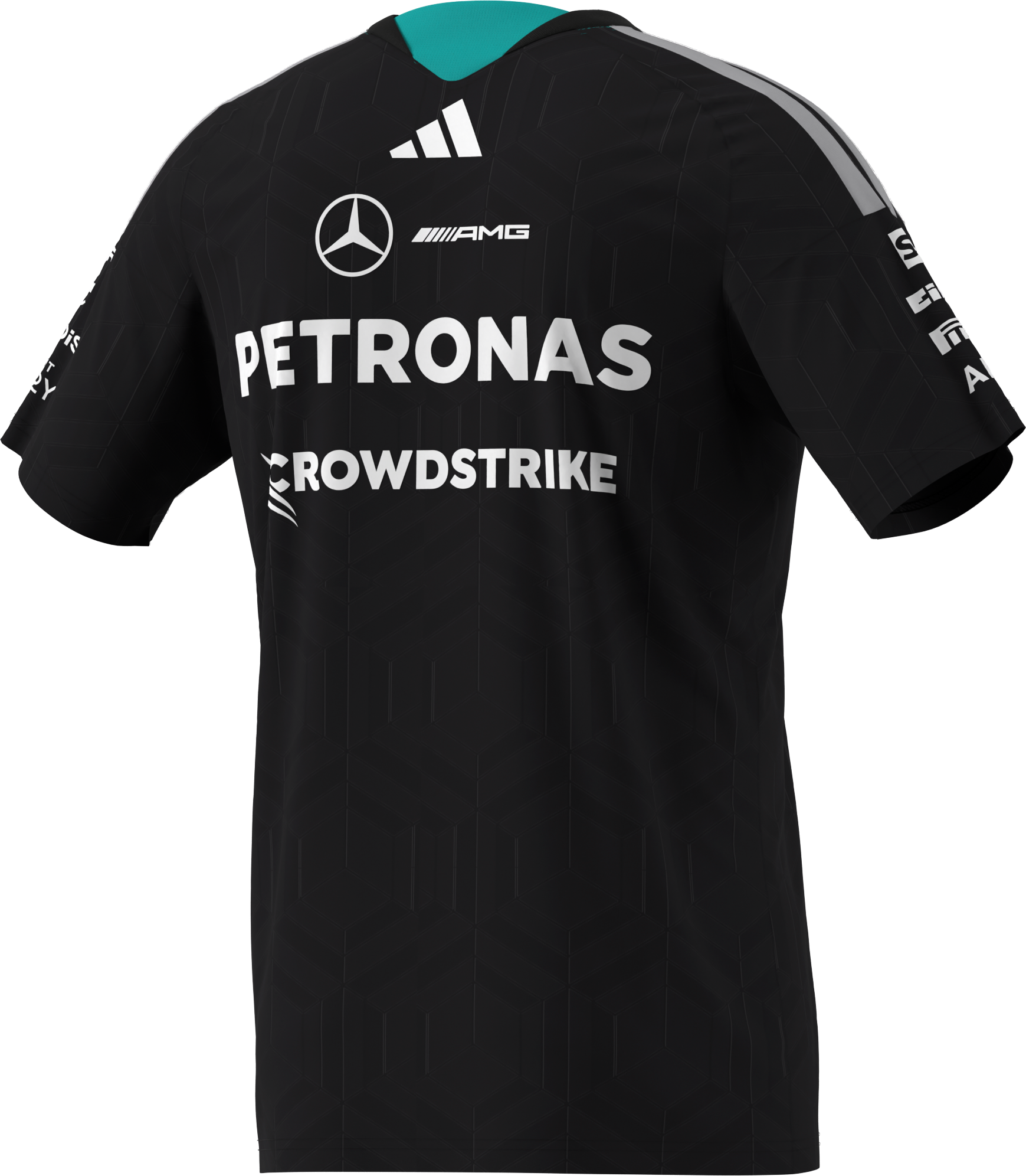 T-shirt męski, Kierowca, Mercedes-AMG F1 - czerń, S