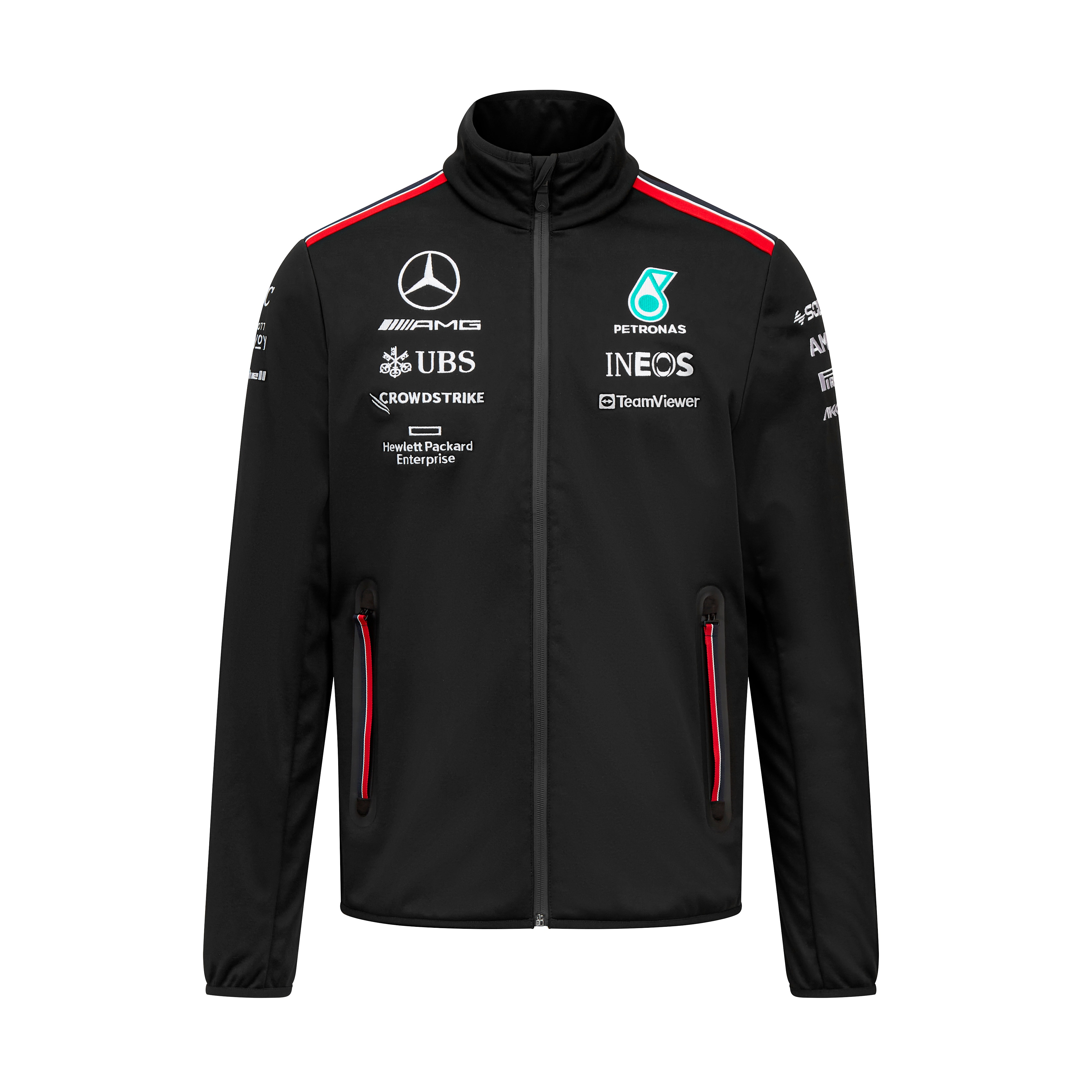 Kurtka softshell męska, Team, Mercedes-AMG F1 - czerń, S