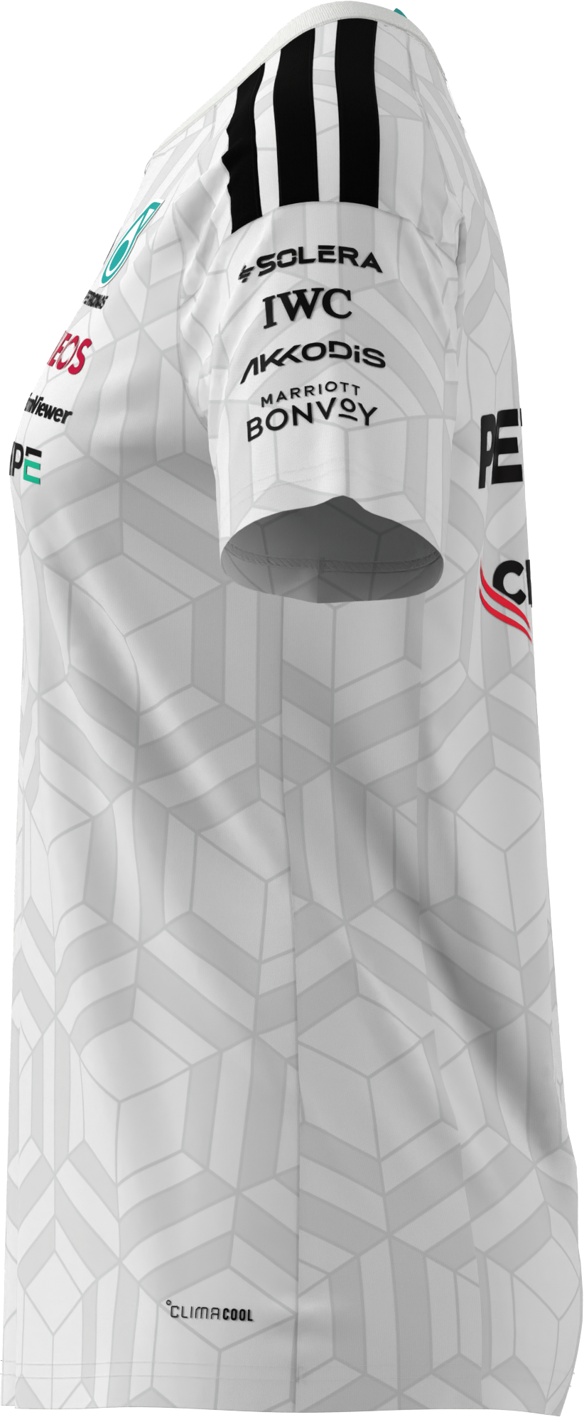 T-shirt damski, Kierowca, Mercedes-AMG F1 - biały, L