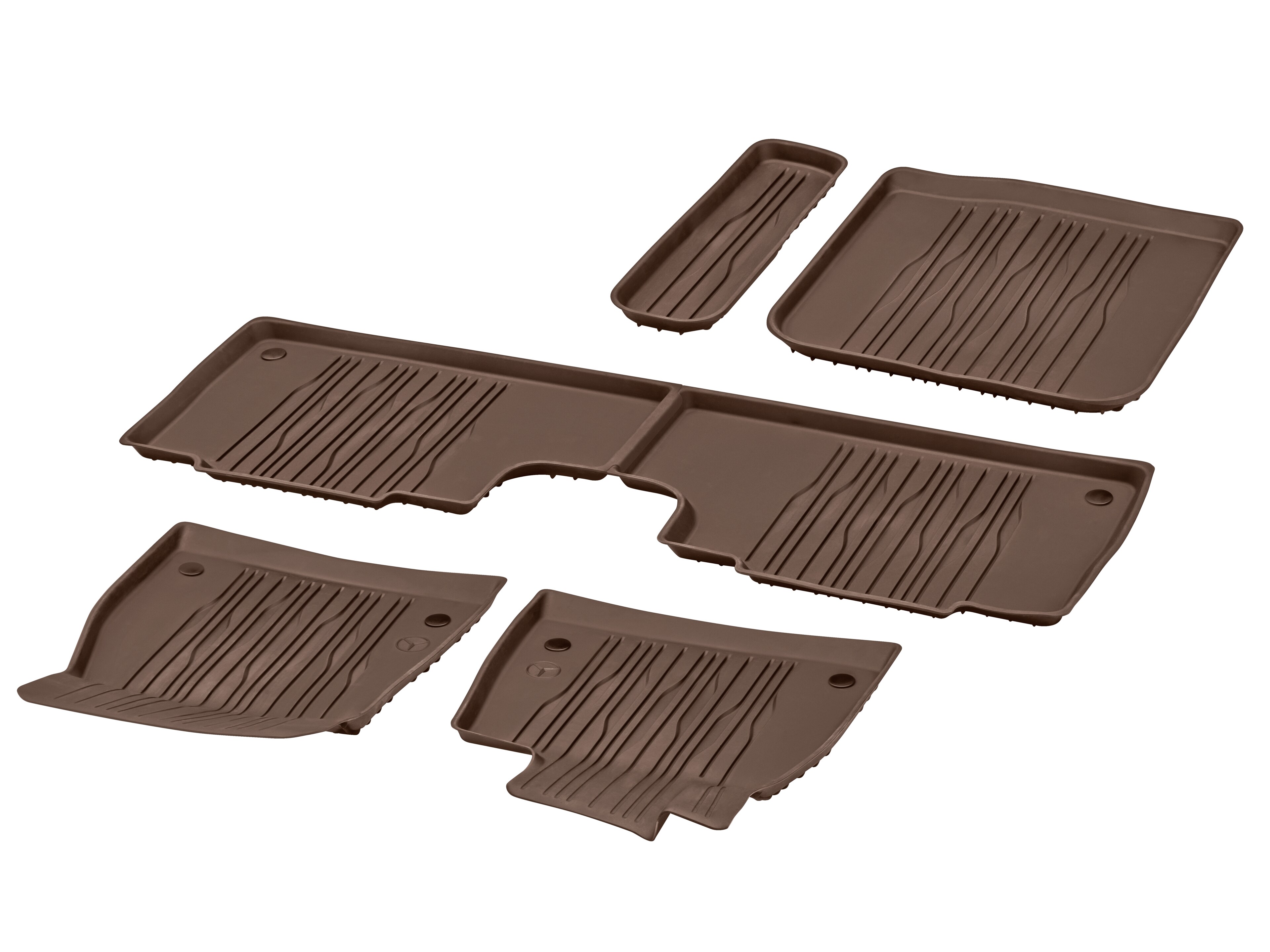 Allwettermatten, Dynamic Lines, Fahrer-/Beifahrermatte, 2-teilig - LL, balaobraun