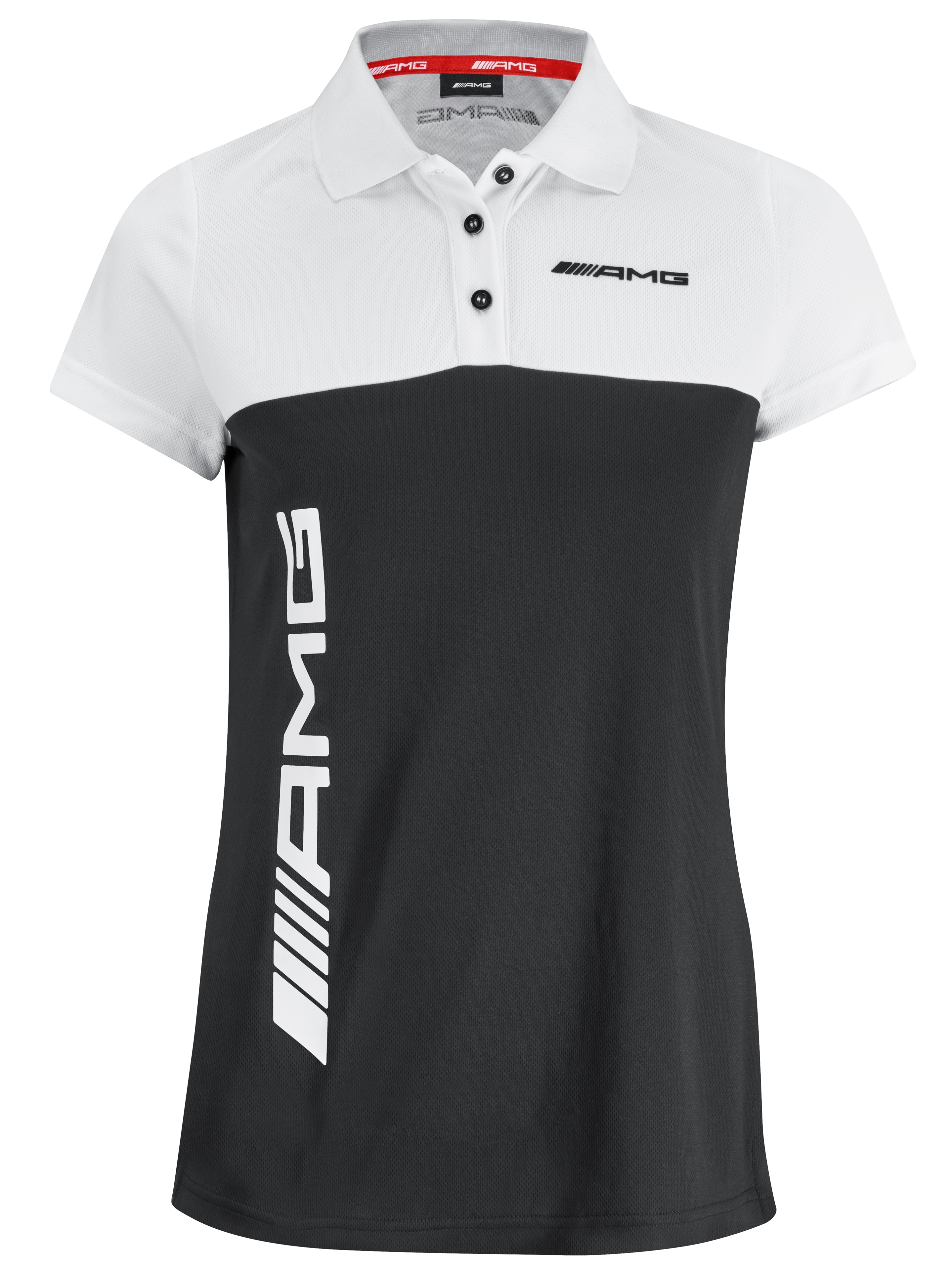 AMG Poloshirt Damen - schwarz / weiß, M