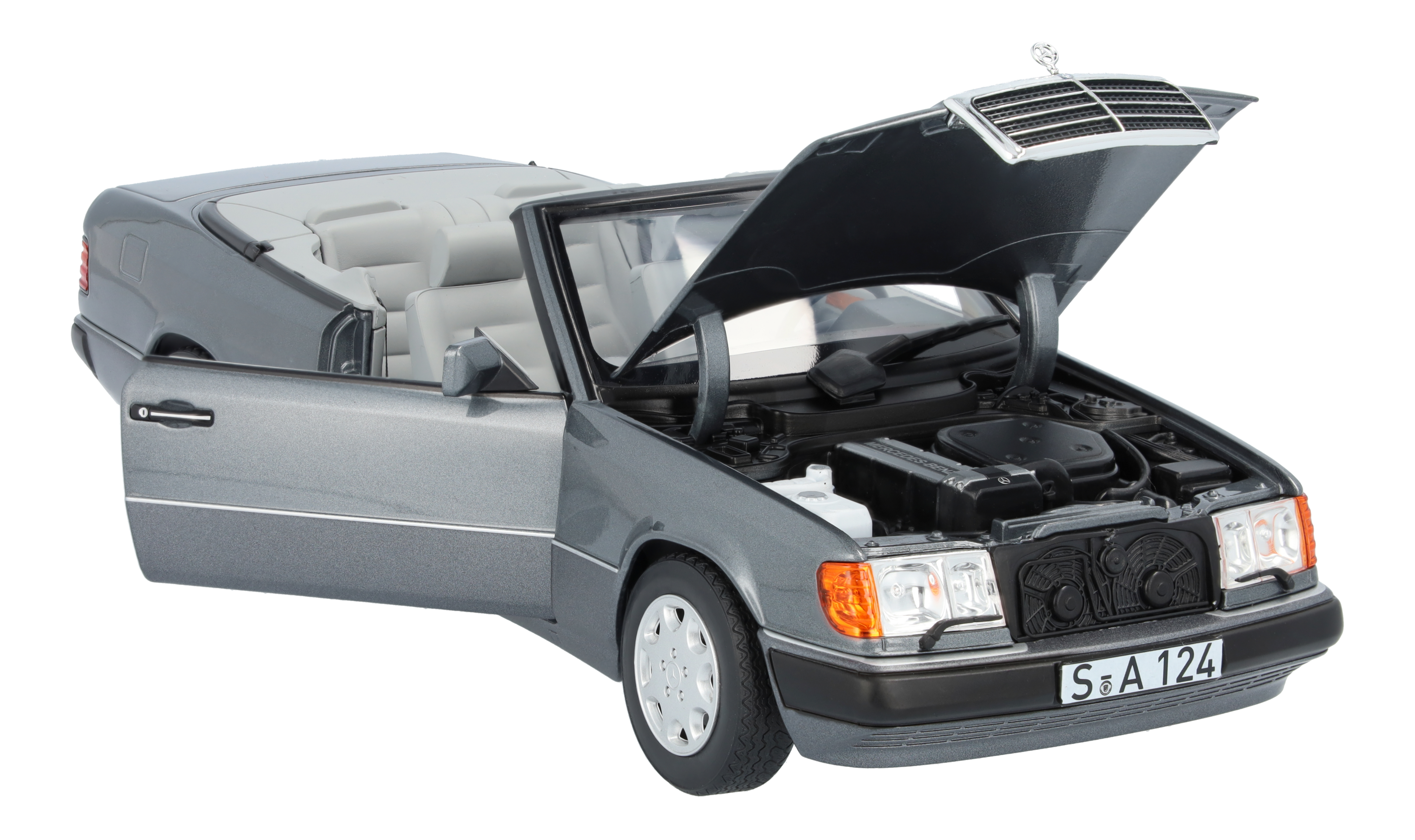 300 CE-24 Cabriolet A 124 (1991-1993) - perlmuttgrau, Norev, 1:18