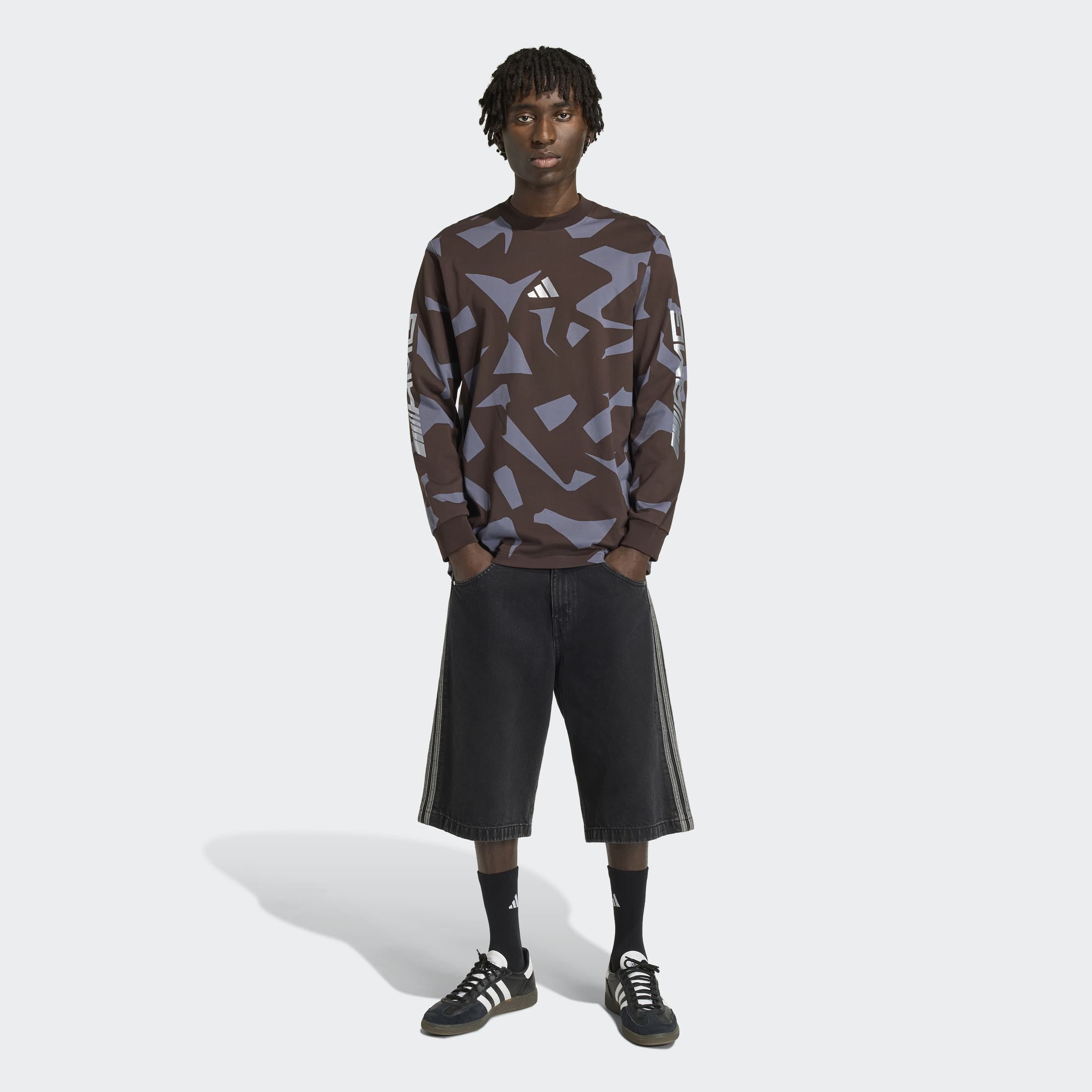 Koszulka z długim rękawem AMG, Unisex - ciemny brąz, XXL