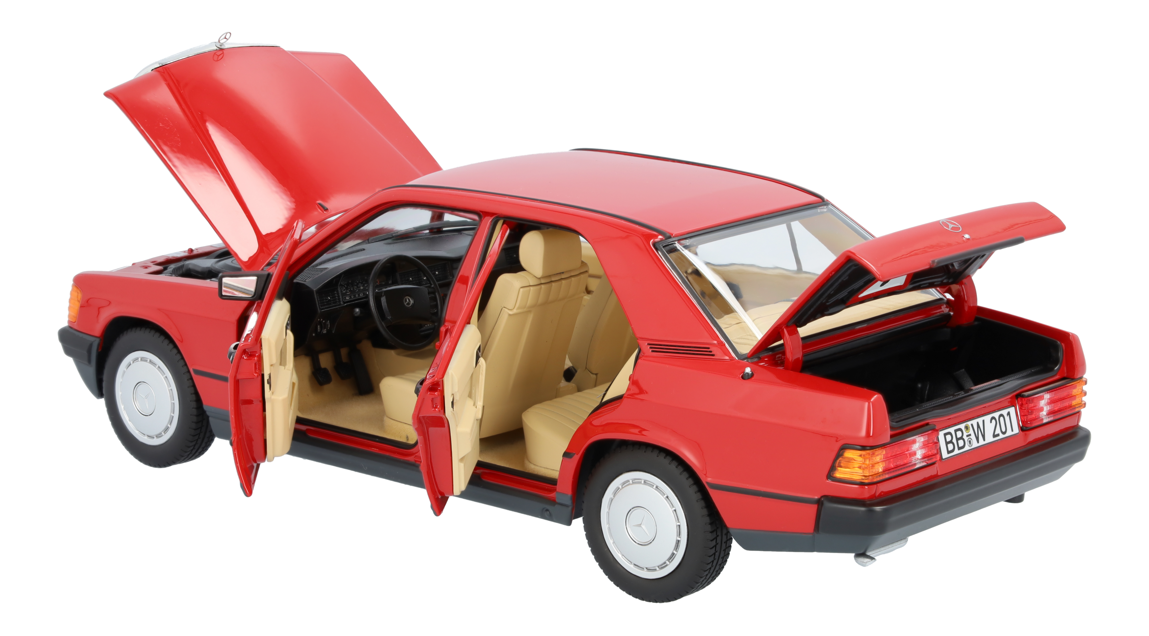 190 E W 201 (1982-1988) - rot, Norev, 1:18