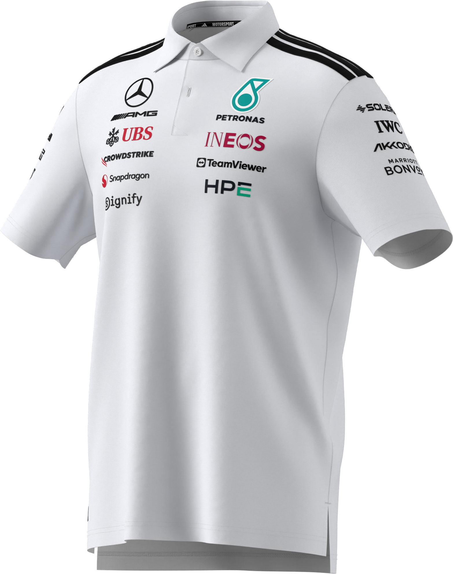 Męska koszulka polo, Team, Mercedes-AMG F1 - biały, L