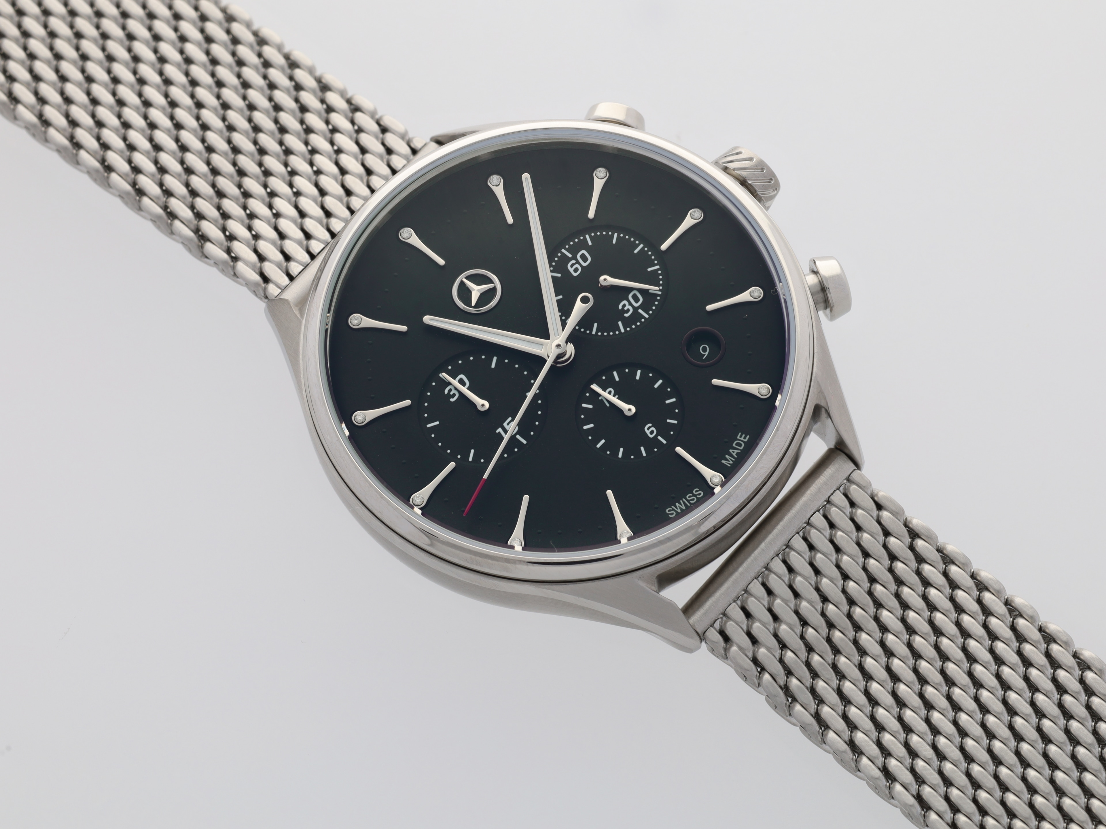 Armbanduhr Damen, Sport Fashion - silberfarben / schwarz / rot, Edelstahl