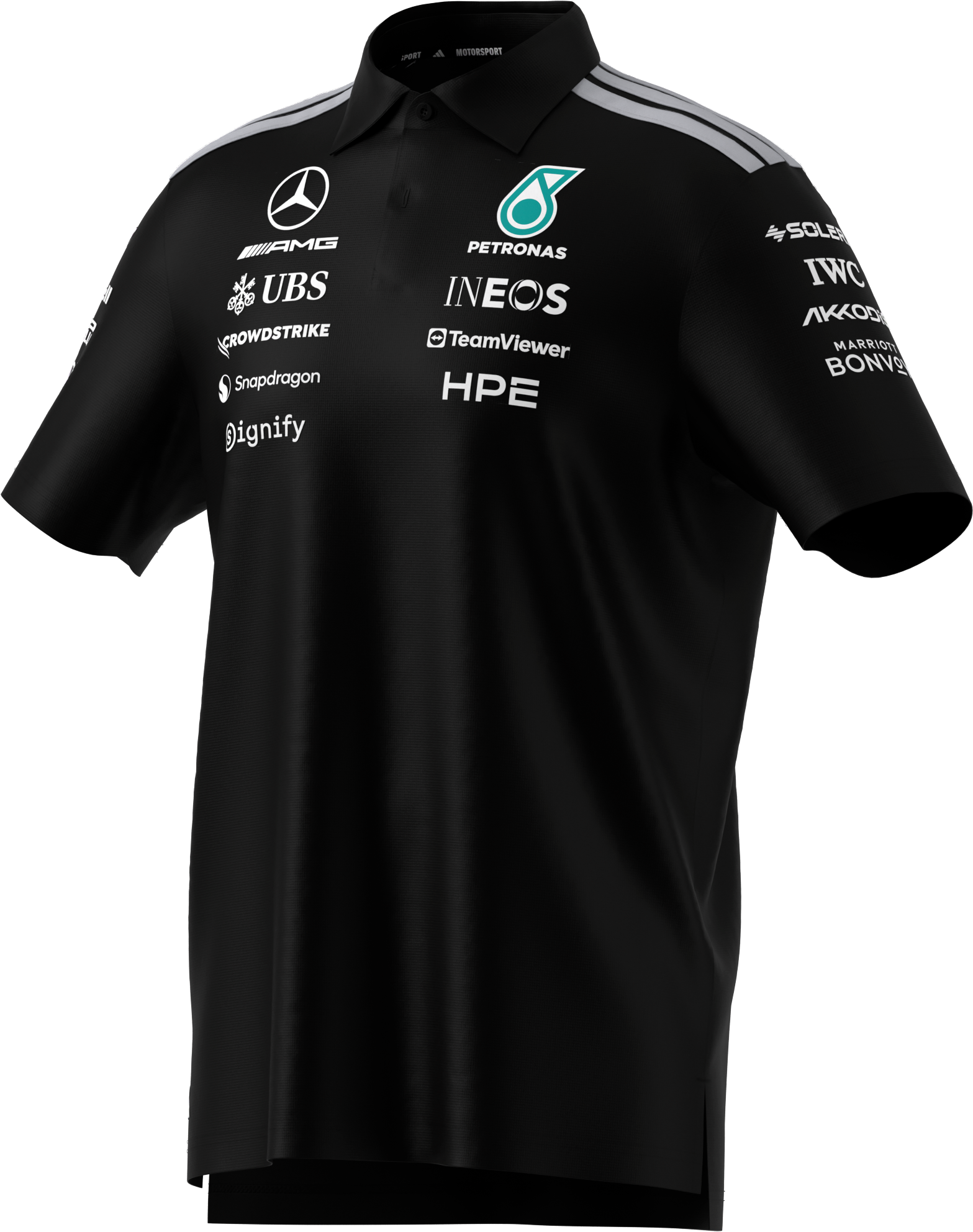 Męska koszulka polo, Team, Mercedes-AMG F1 - czerń, XXL