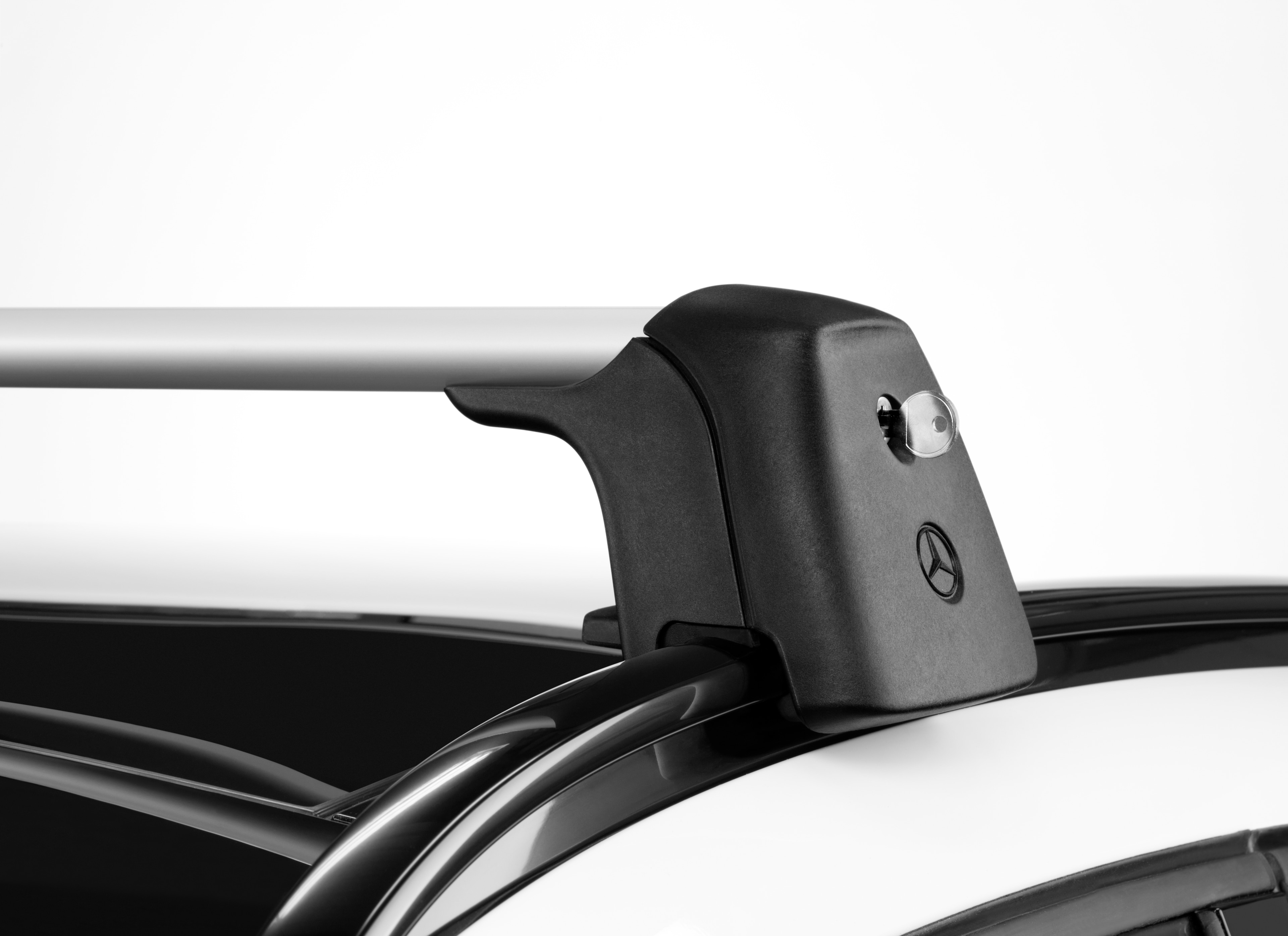 Bagażnik relingowy, Zestaw 2-częściowy - aluminium, czarnosrebrny