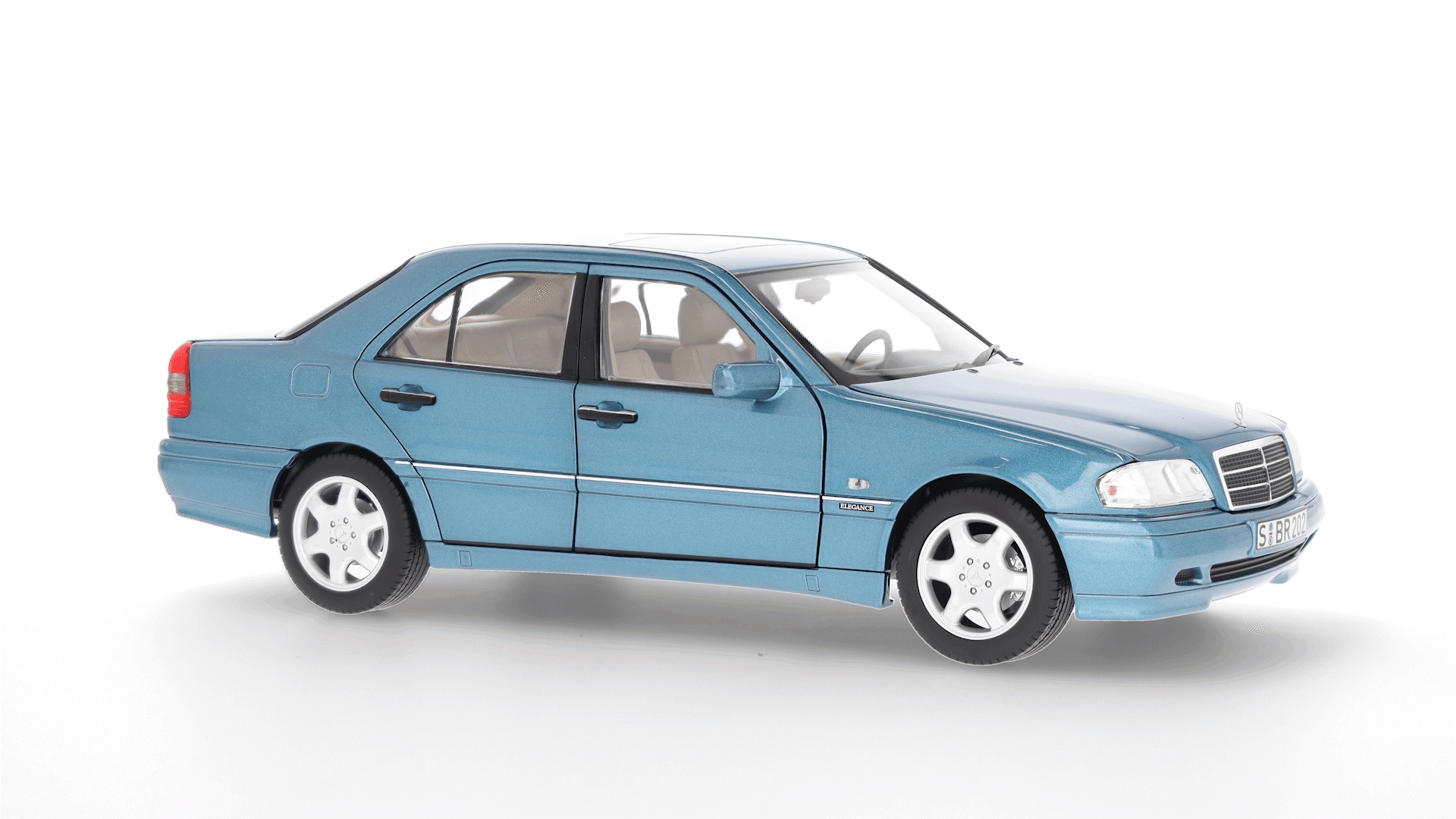 C 200 Limousine W 202 (1997-2001) - aquamarinblau, Norev, 1:18