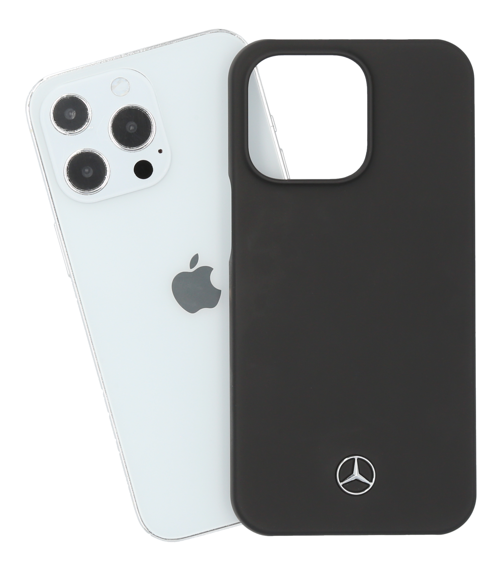 Hülle für iPhone® 13 Pro - schwarz, Polycarbonat / Mikrofaser