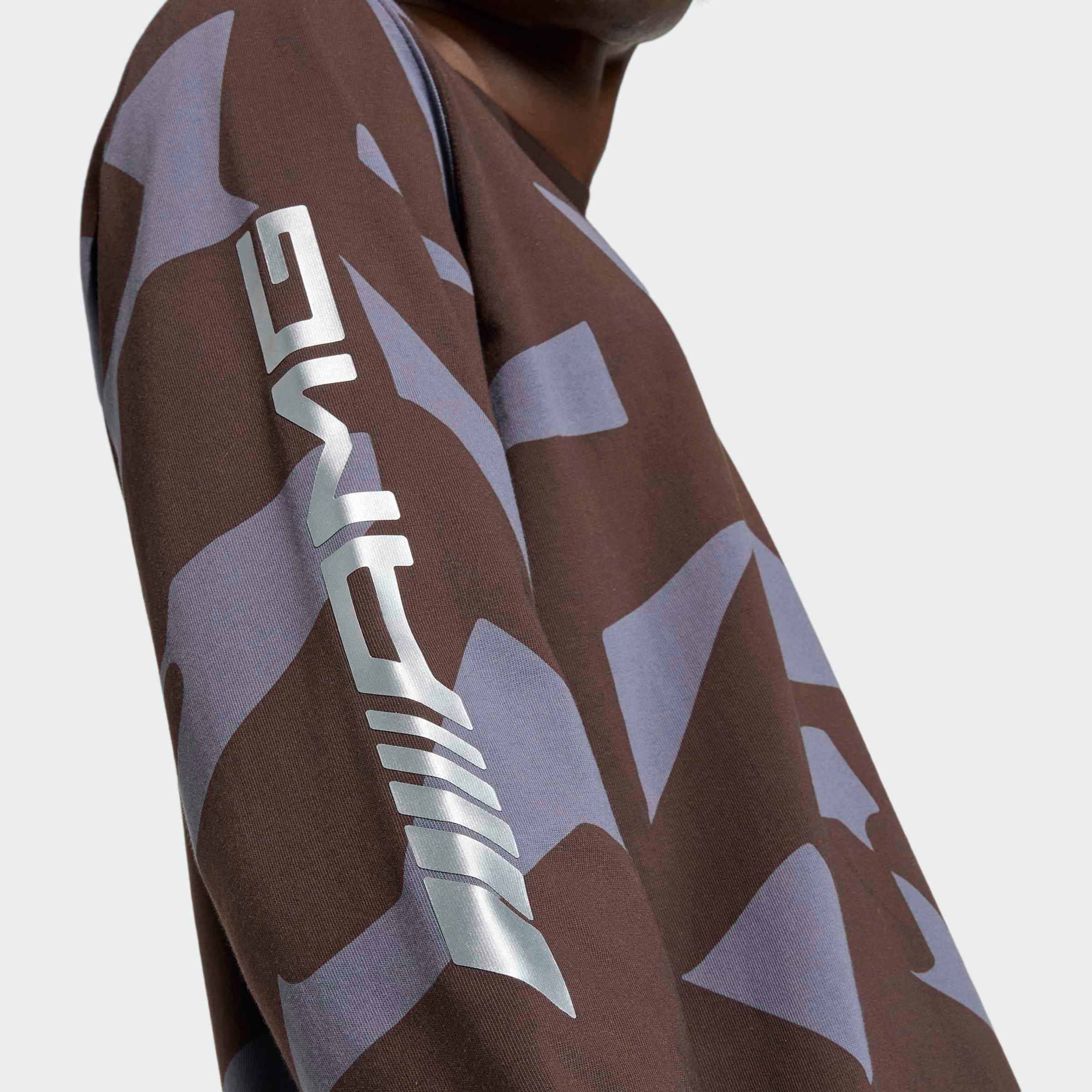 Koszulka z długim rękawem AMG, Unisex - ciemny brąz, XXL