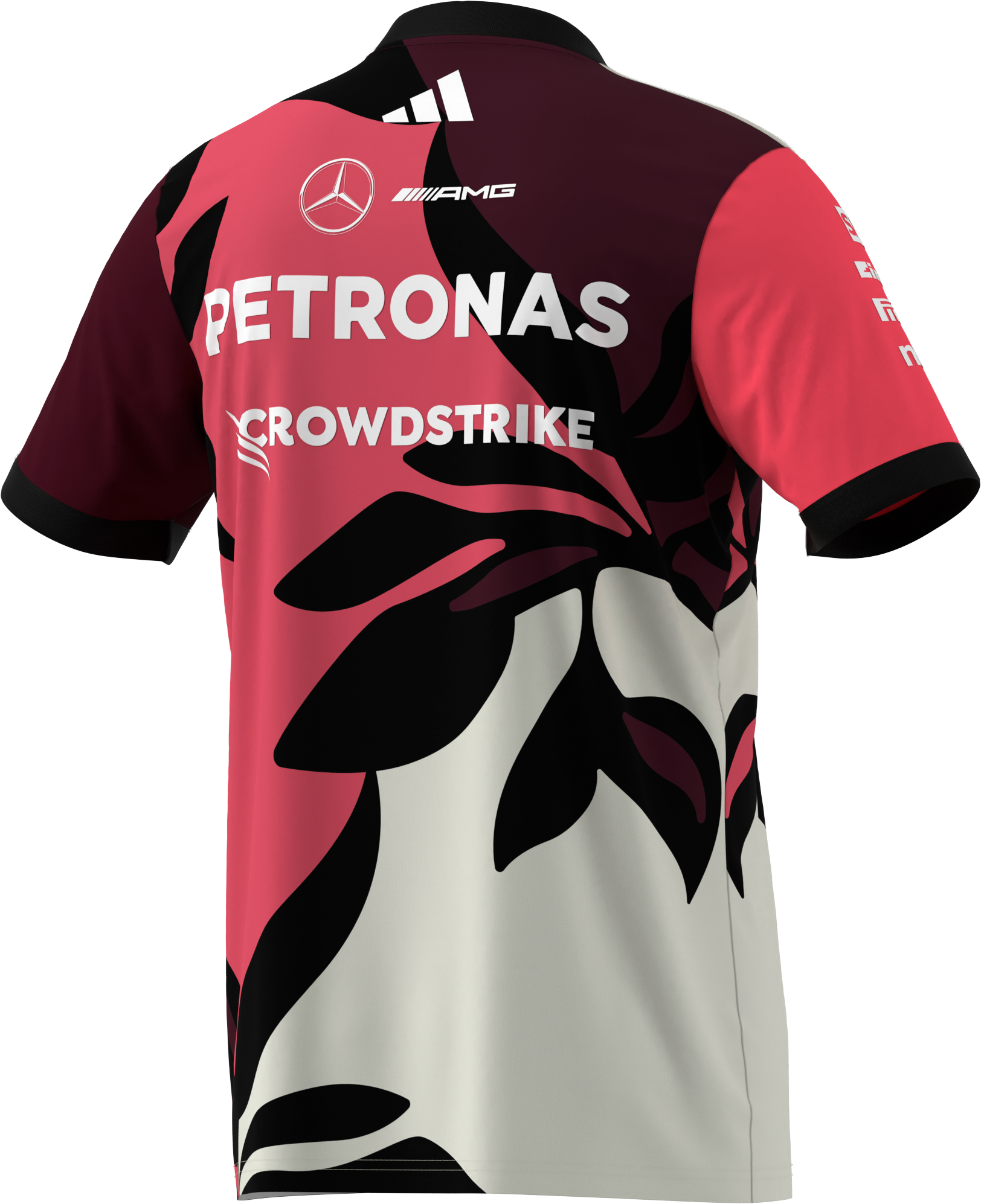 T-shirt męski, Kierowca, Mercedes-AMG F1, Special Edition Miami 2025 - czerwone wino, L