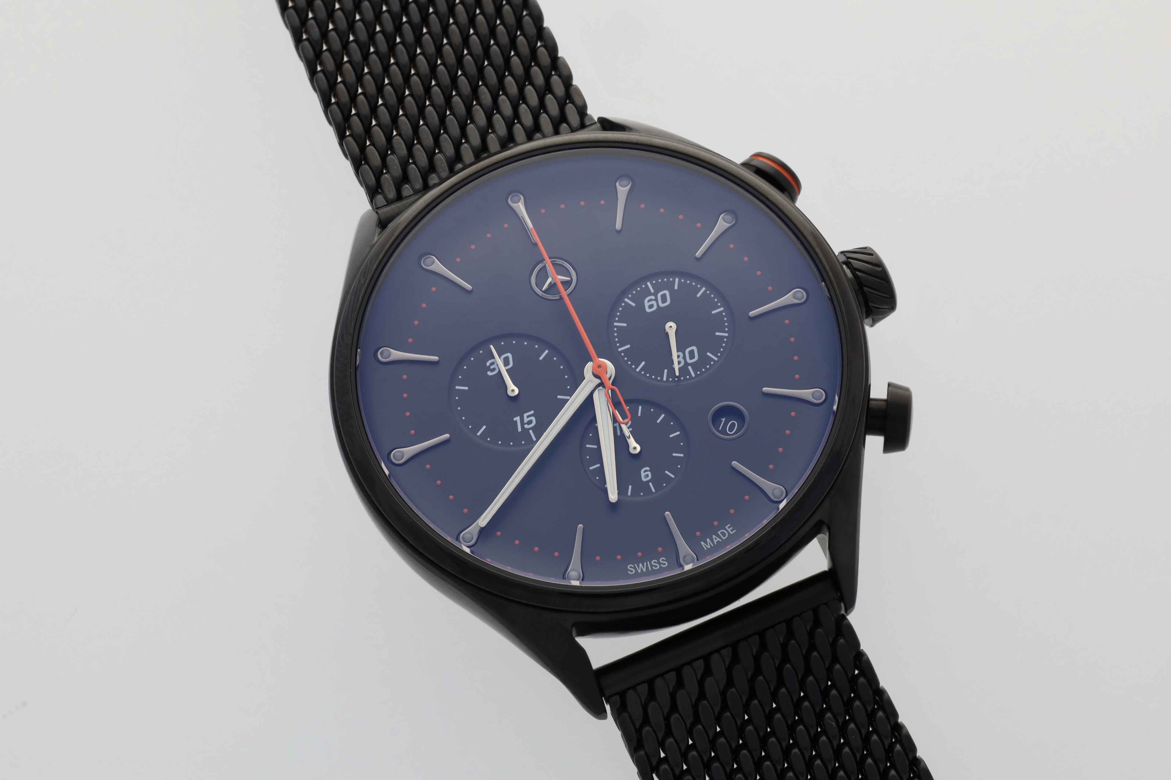 Armbanduhr Herren, Sport Fashion - schwarz / orange, Edelstahl