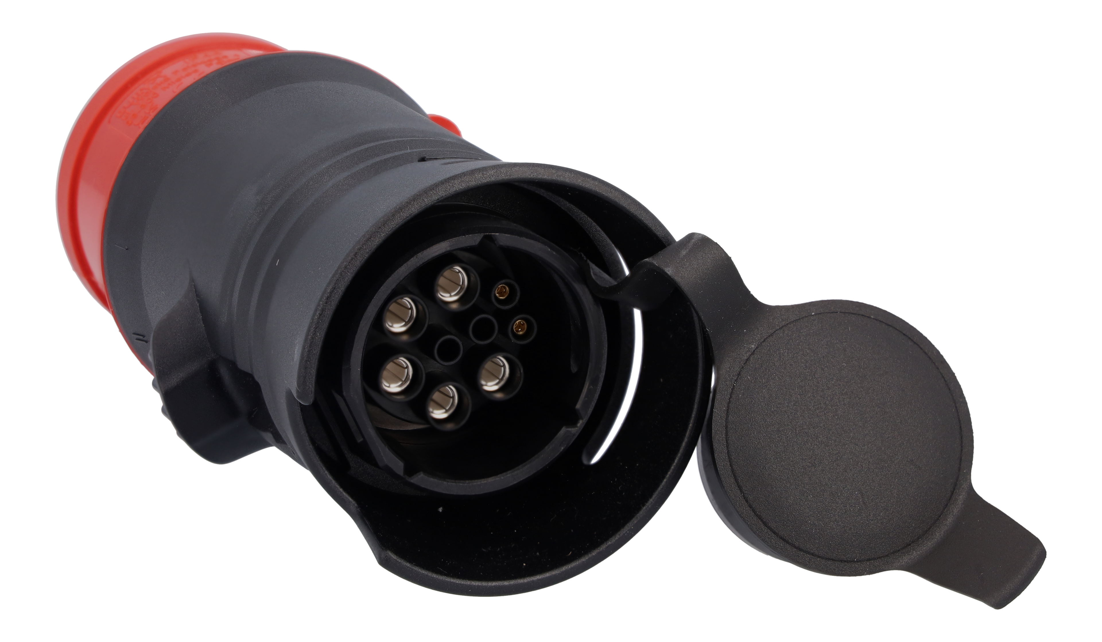 Elastyczny system ładowania Pro, Adapter, CEE 16/3-fazowy - tworzywo sztuczne, czerń, kierownica z lewej/prawej strony