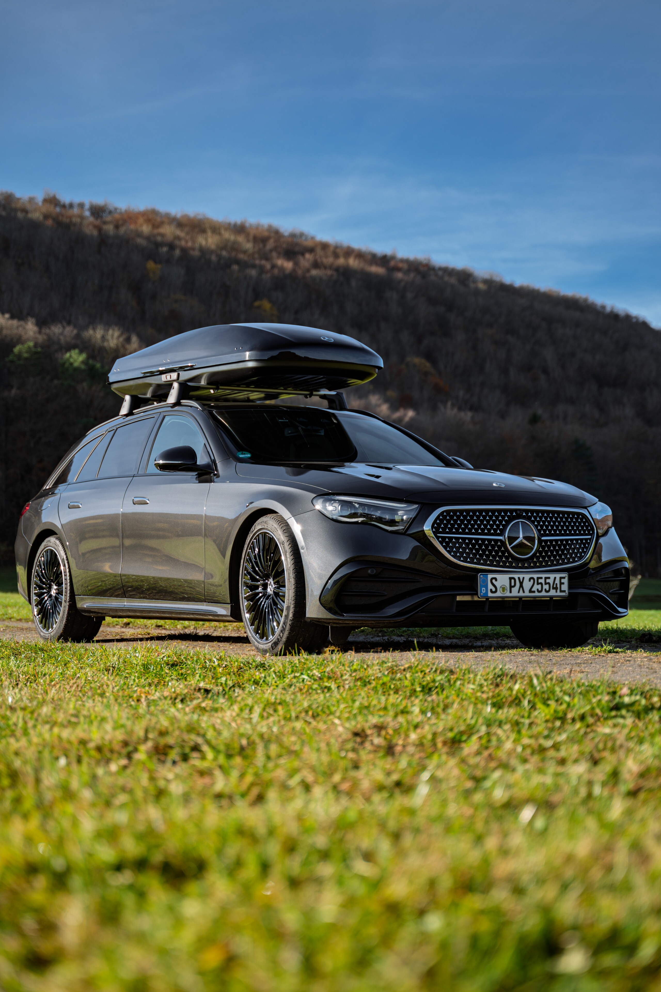 Bagażnik relingowy, Zestaw 2-częściowy - aluminium, czarnosrebrny