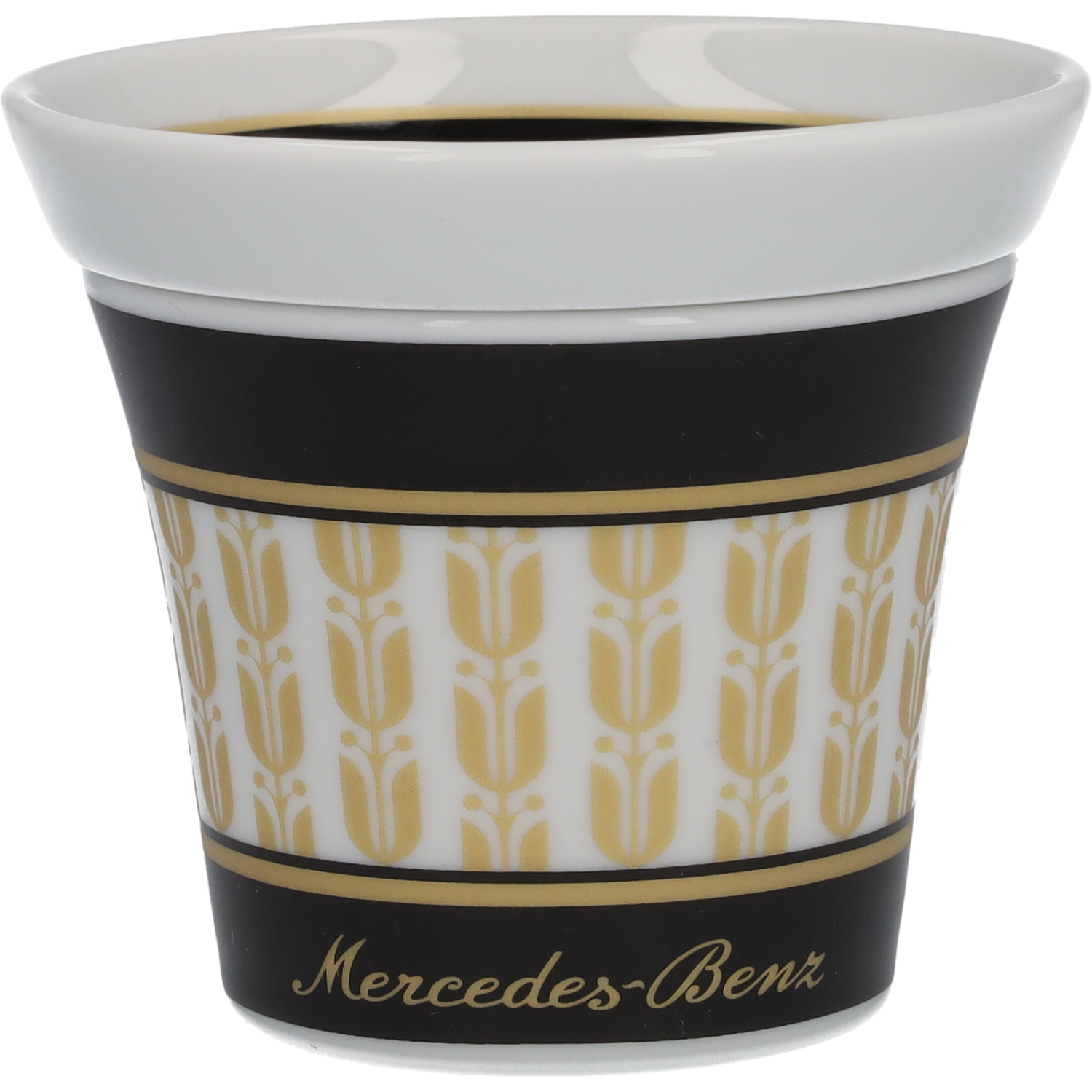 Filiżanki do espresso, Zestaw, 4-częściowy - czerń / biały / złoty, porcelana, 90 ml, Kahla