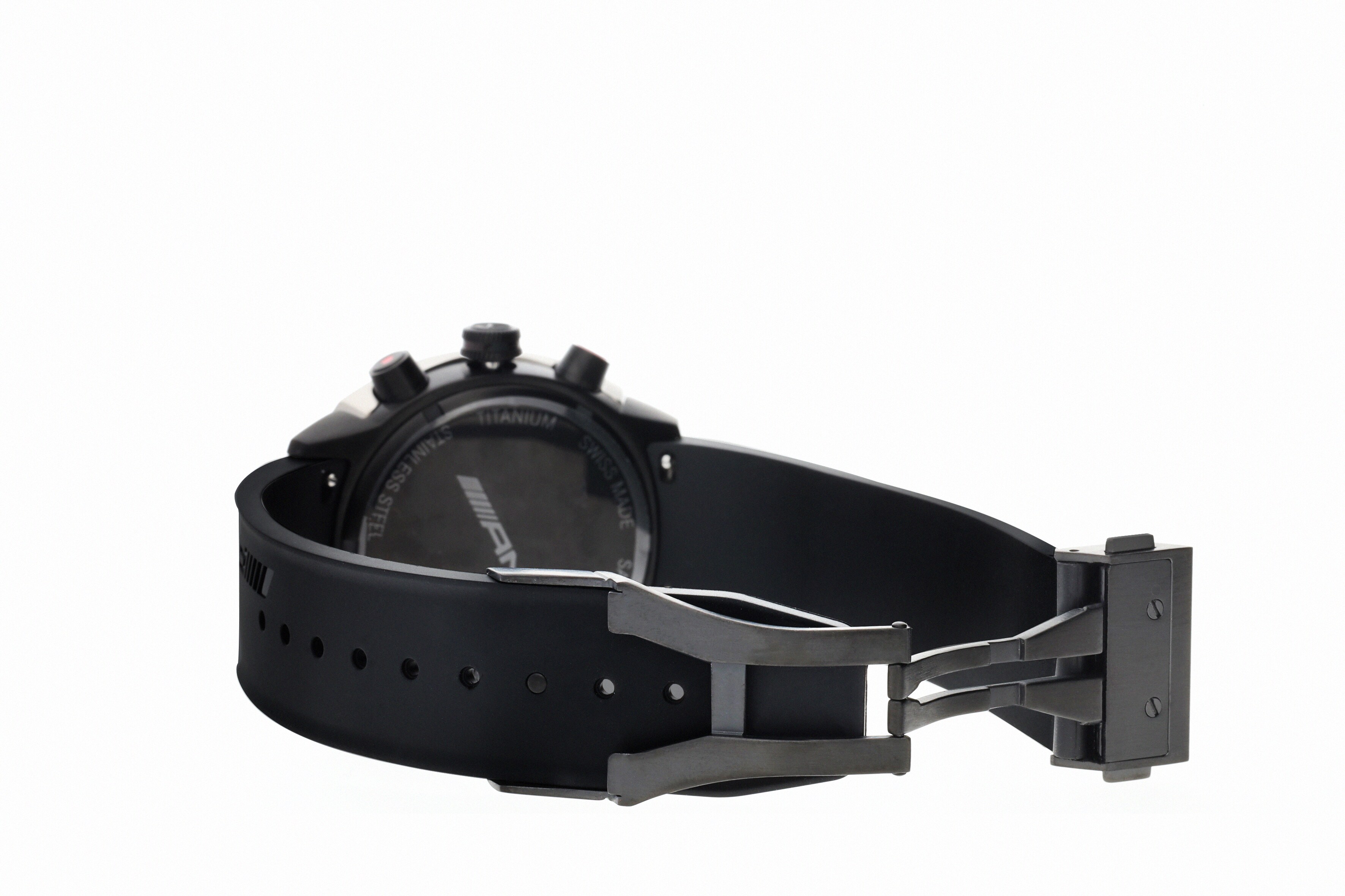 Zegarek na rękę, Artykuły męskie, AMG, Essentials Chronograph - czerń / antracyt / czerwony, stal nierdzewna / tytan / kauczuk