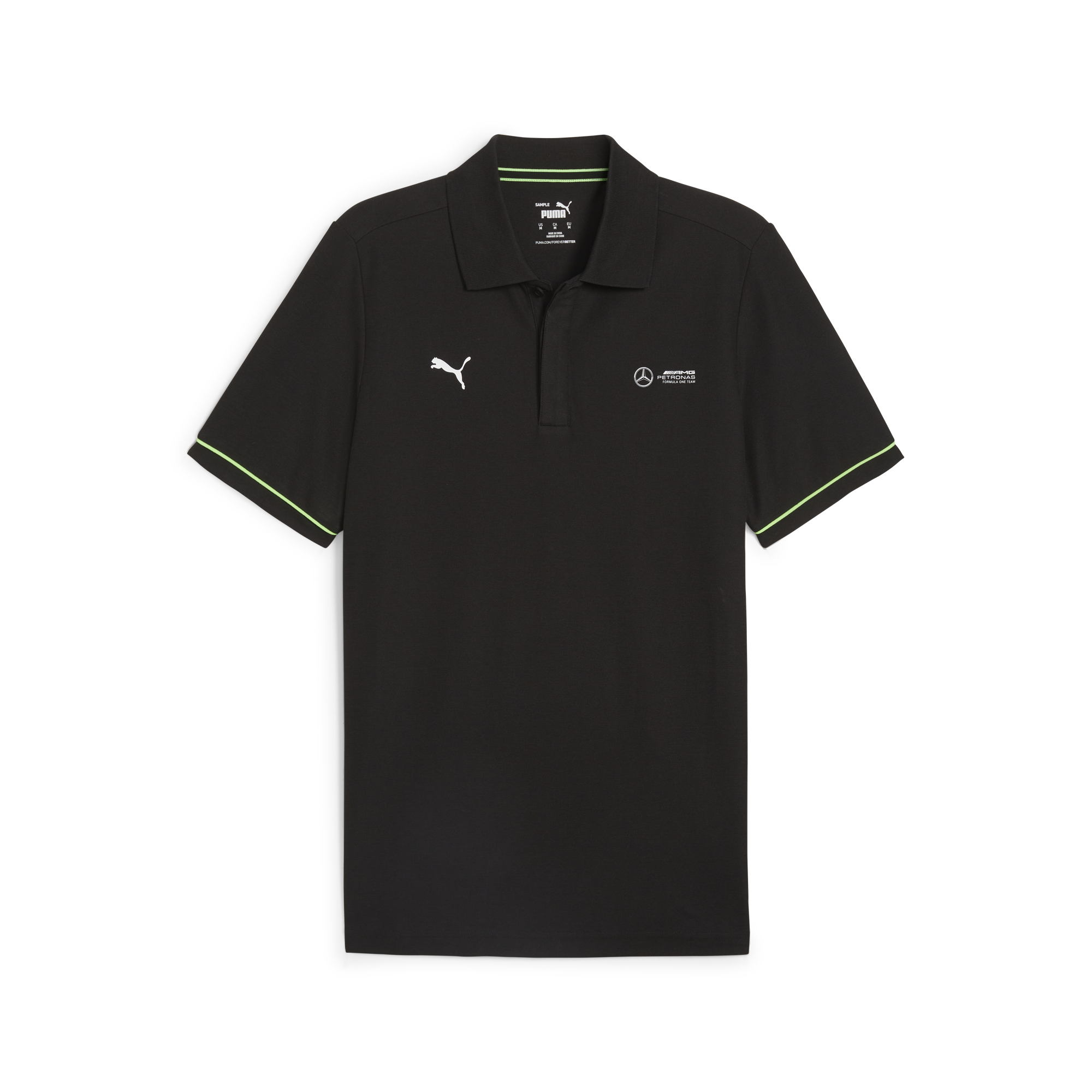 Poloshirt Herren, Mercedes-AMG F1 - schwarz, XS