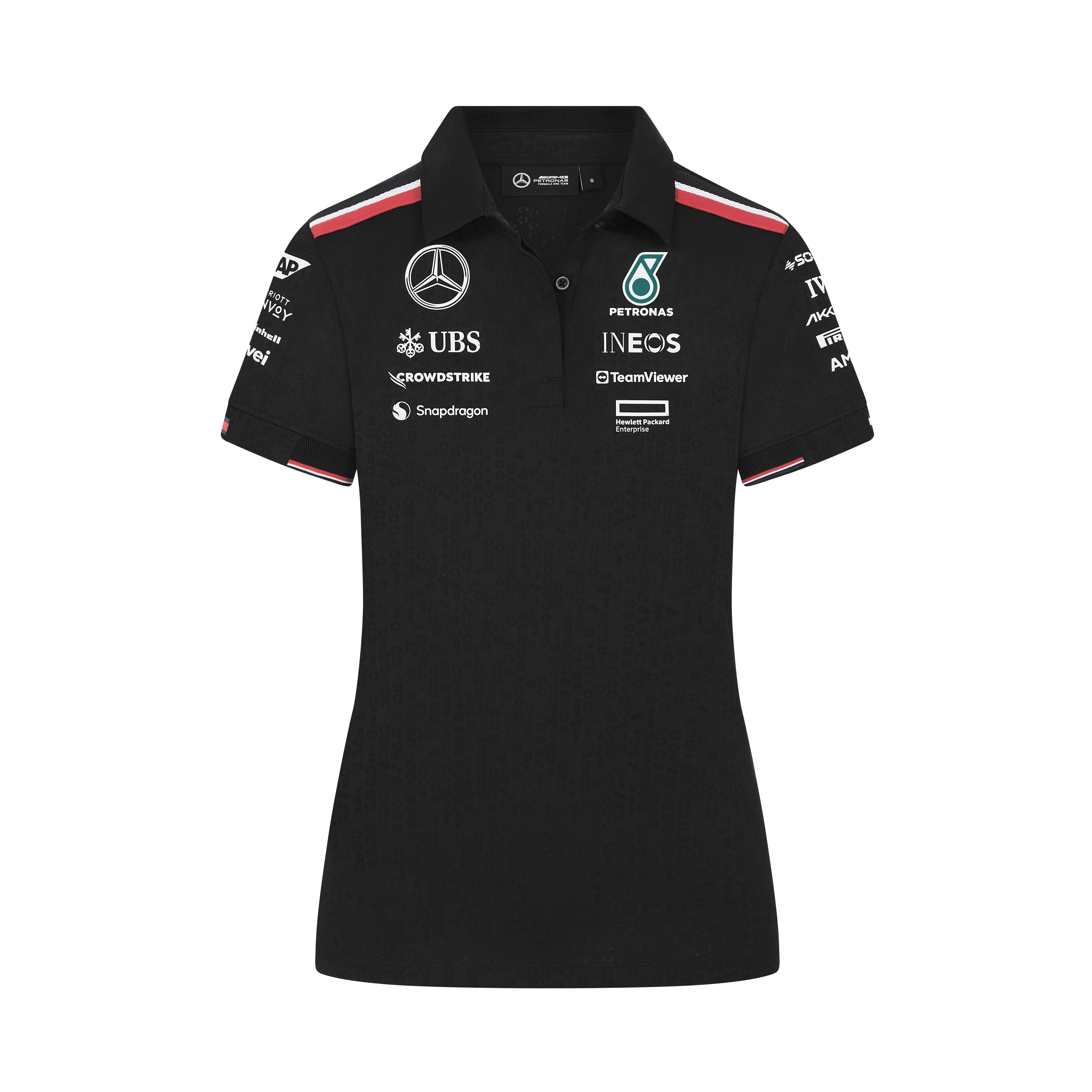 Damska koszulka polo, Team, Mercedes-AMG F1 - czerń, XL
