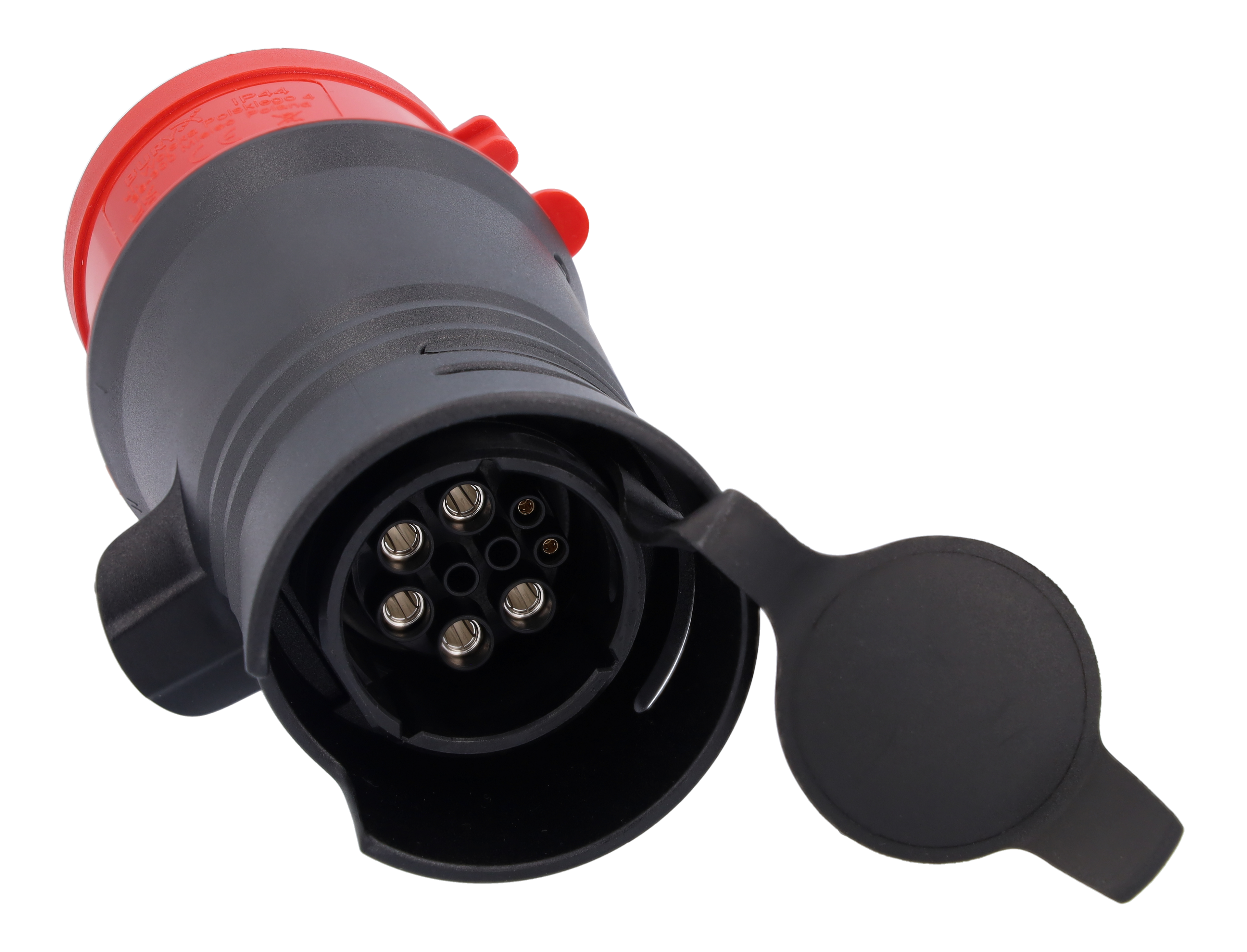 Elastyczny system ładowania Pro, Adapter, CEE 32/3-fazowy - tworzywo sztuczne, czerń, kierownica z lewej/prawej strony