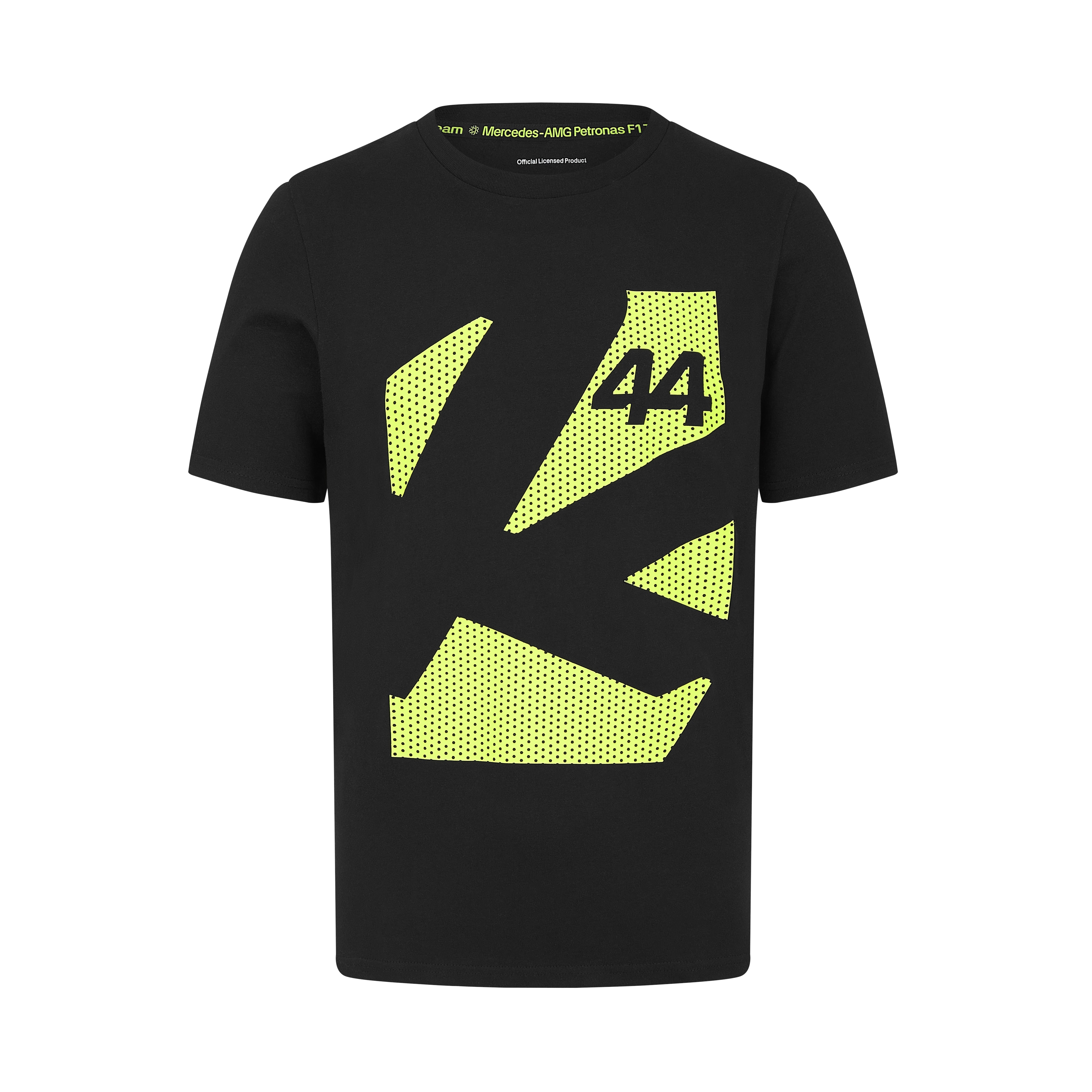 T-Shirt Unisex, Hamilton, Mercedes-AMG F1 - schwarz / gelb, M