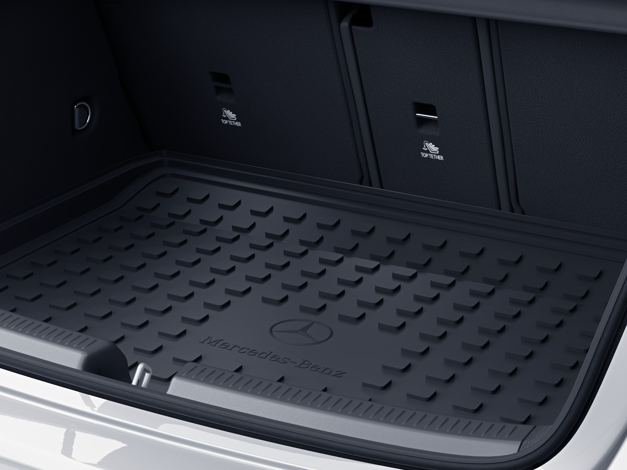 Wkładka do bagażnika, płaska - czerń, polipropylen