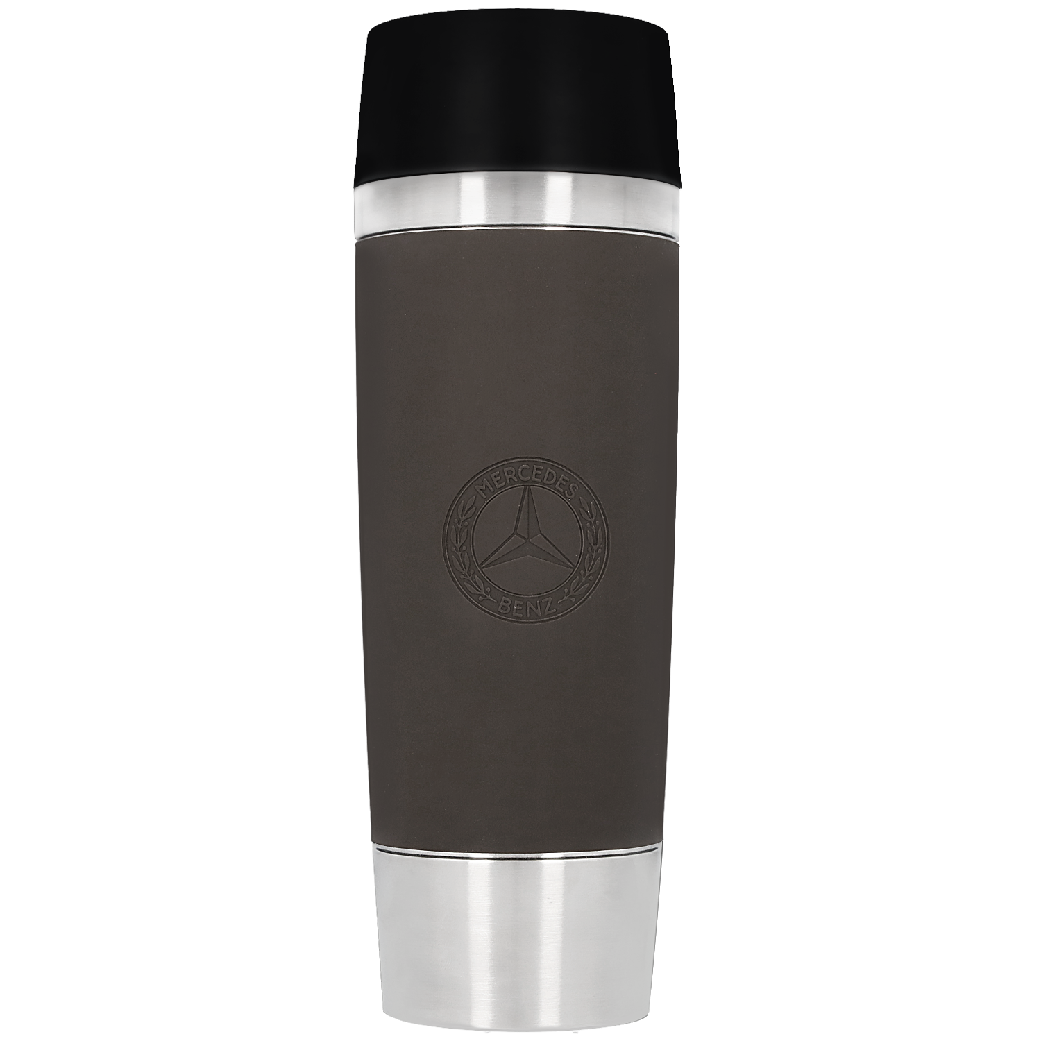 Kubek termiczny - brązowy, stal nierdzewna / silikon / tworzywo sztuczne, emsa, 500 ml