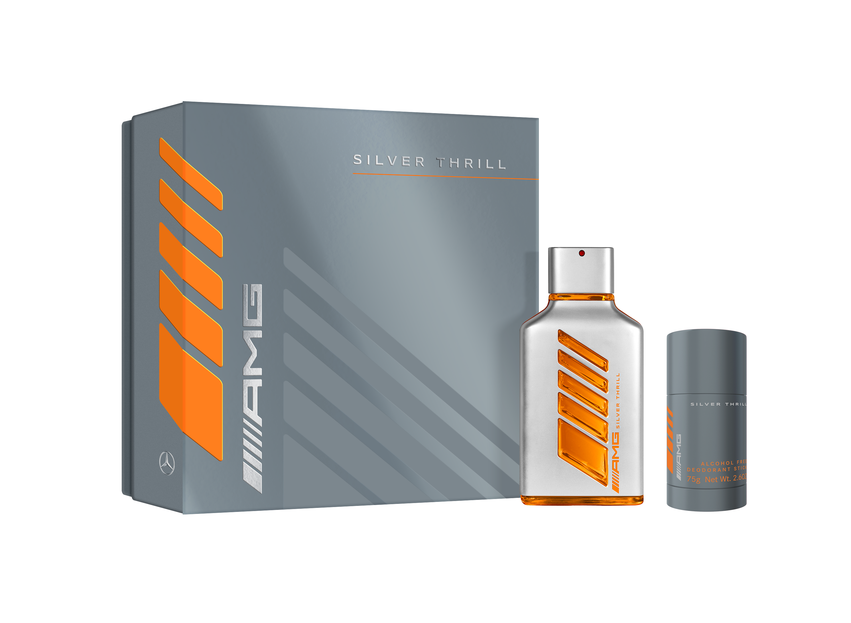 Zestaw upominkowy AMG Silver Thrill, EdP - dla panów, INCC, 100 ml