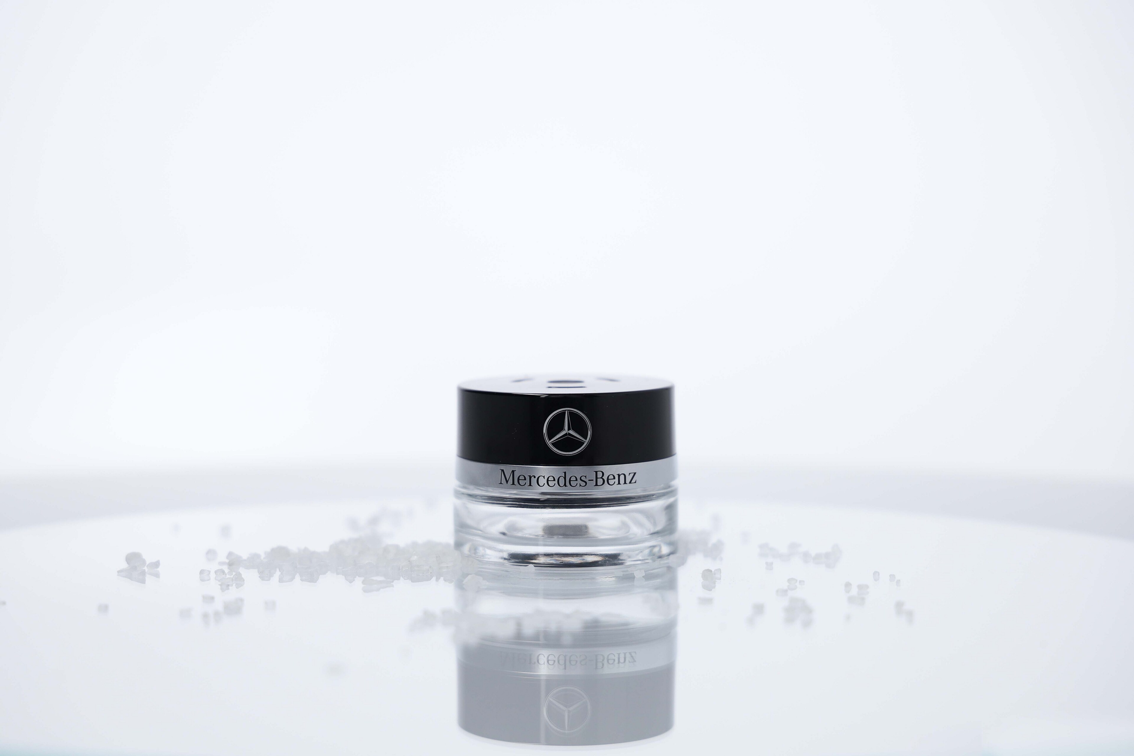 Flakon, pusty - przezroczyste / czerń, szkło, 15 ml