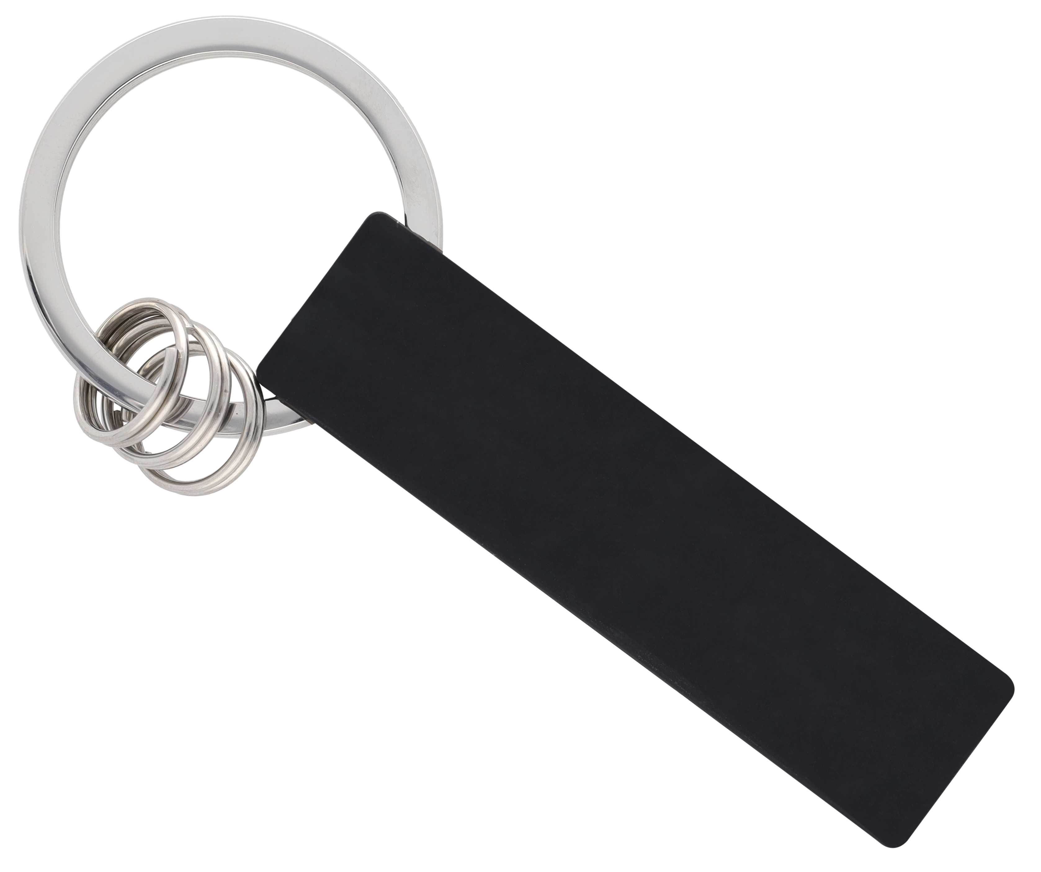 AMG Schlüsselanhänger - schwarz / weiß, Kunststoff / Edelstahl