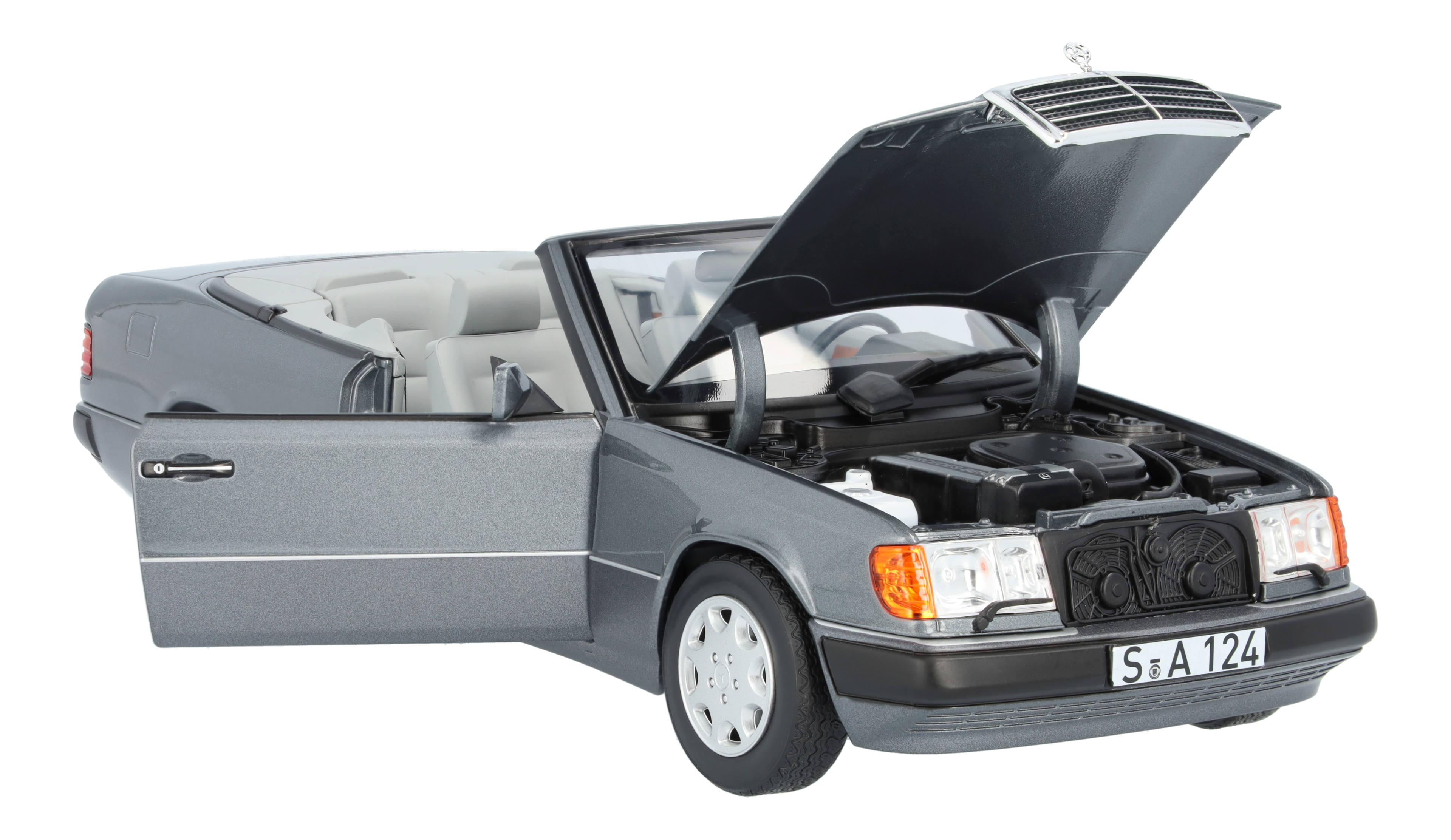300 CE-24 Cabriolet A 124 (1991-1993) - perlmuttgrau, Norev, 1:18