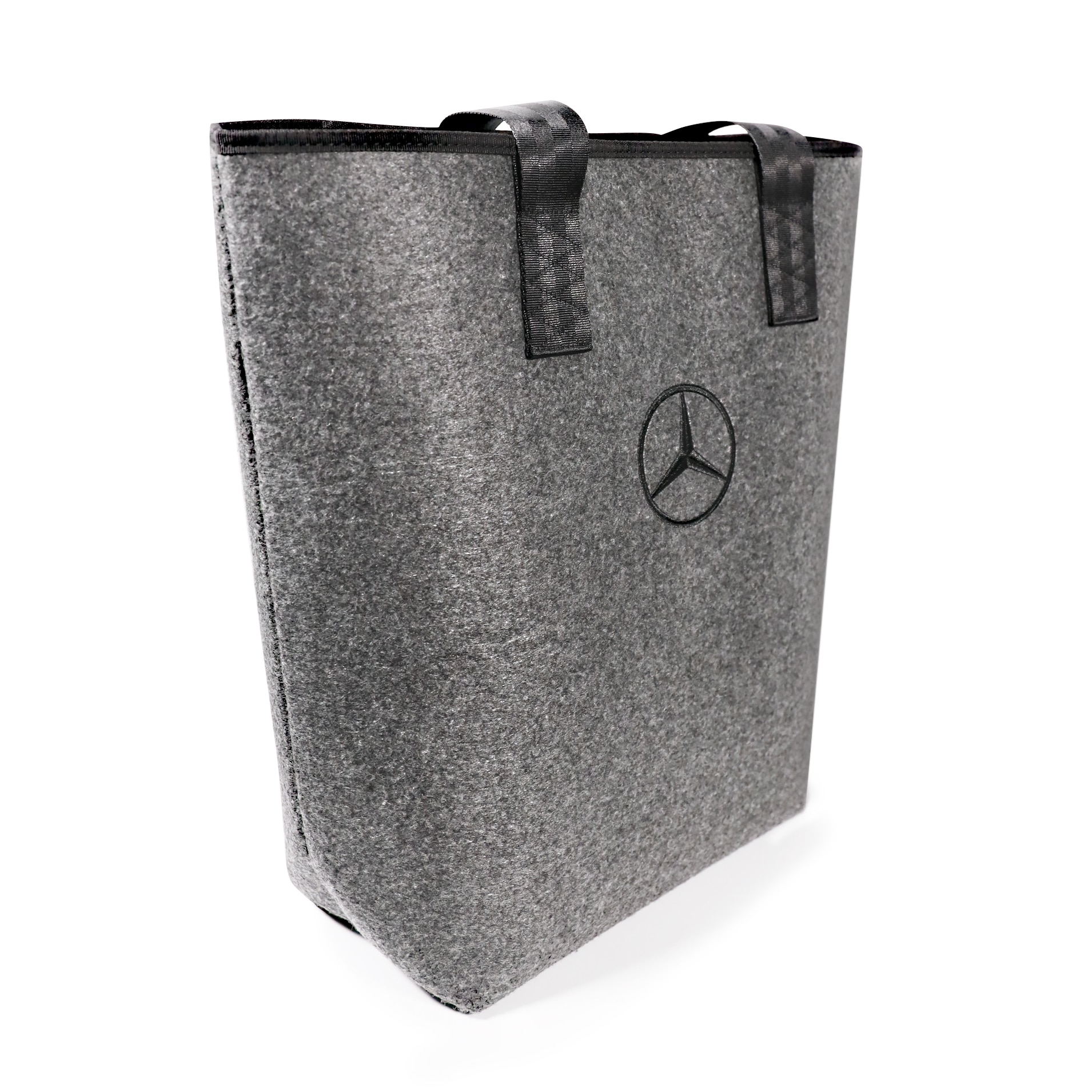 Einkaufstasche - grau / schwarz, Polyester